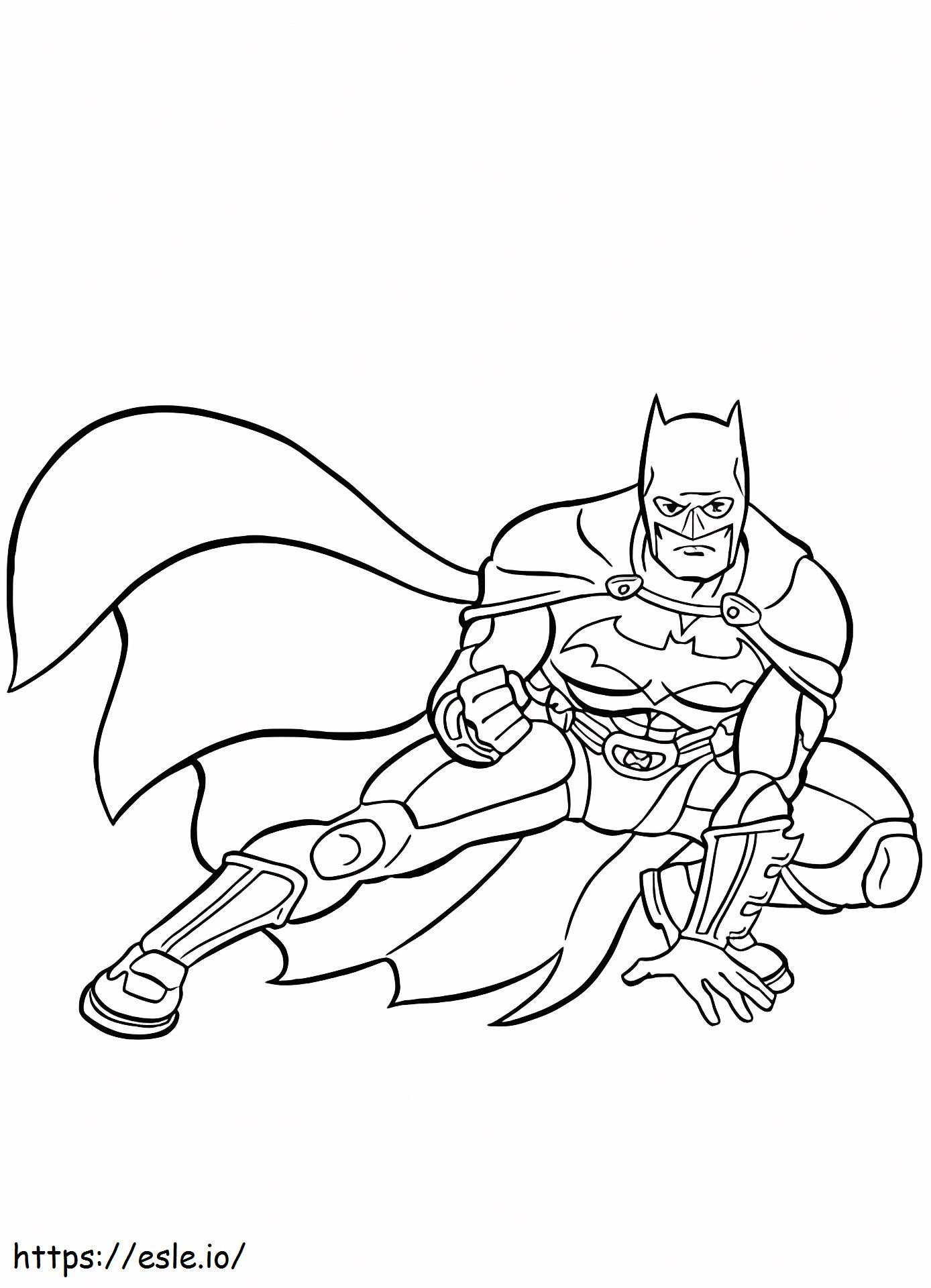 Coloriage 1532916699 Batman en mouvement A4 à imprimer dessin