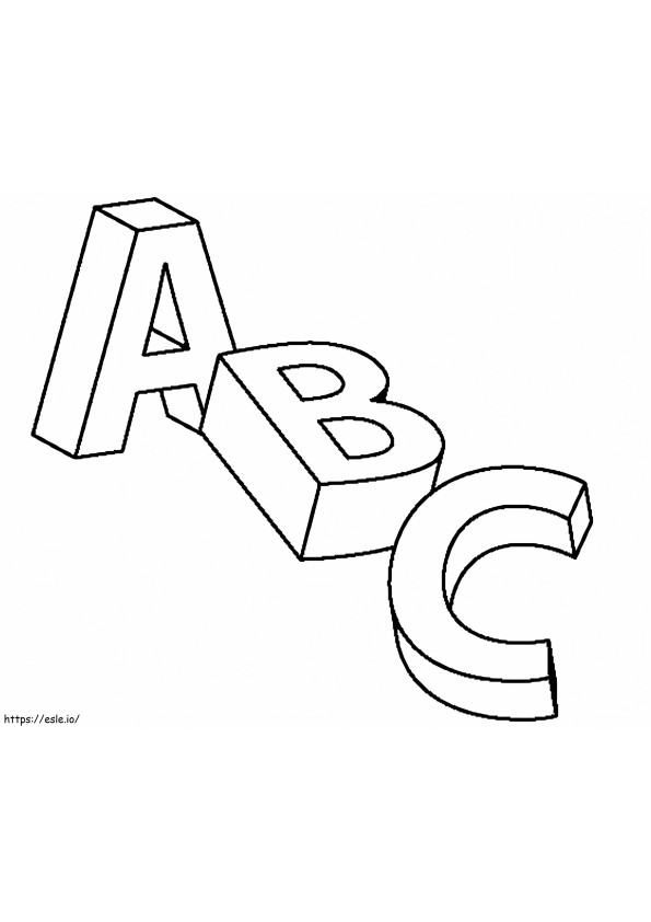 ABC normal para colorir
