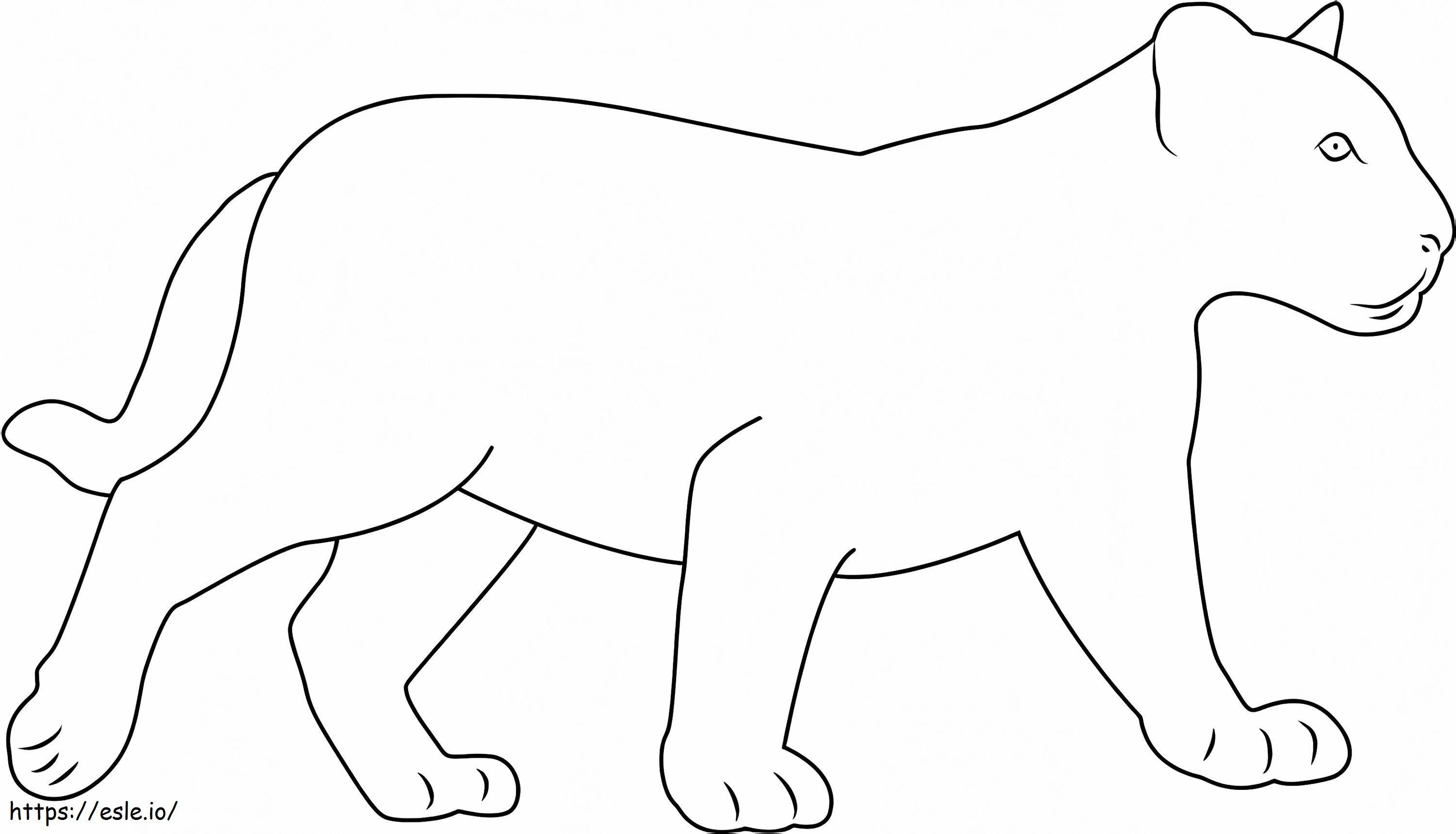 Einfacher Panther ausmalbilder