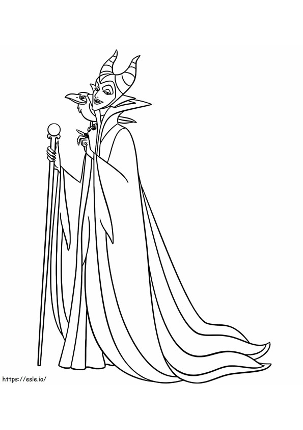Kwade Cartoon Maleficent kleurplaat