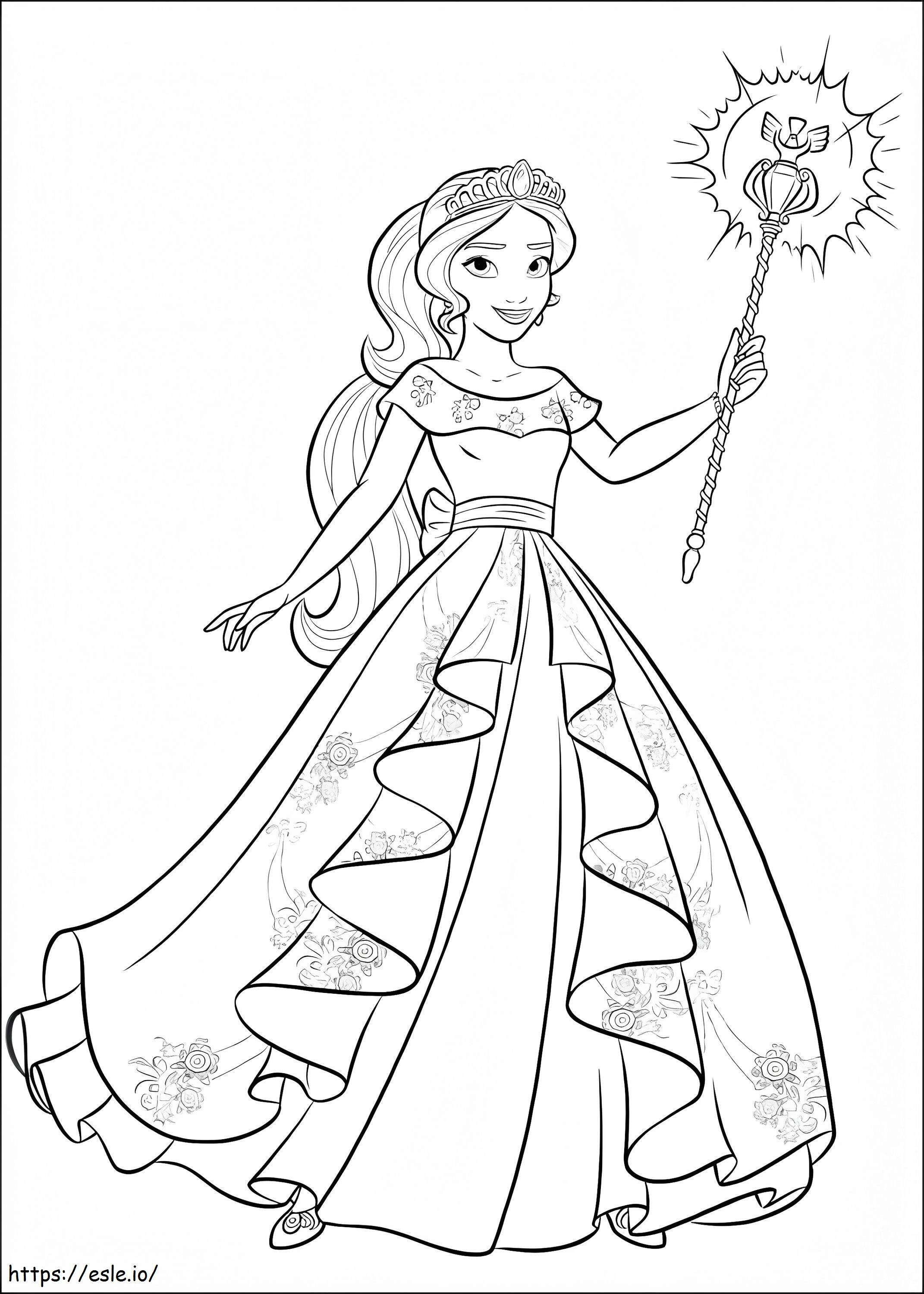 Elena Smiling coloring page