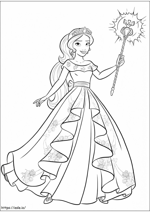 Elena Smiling coloring page