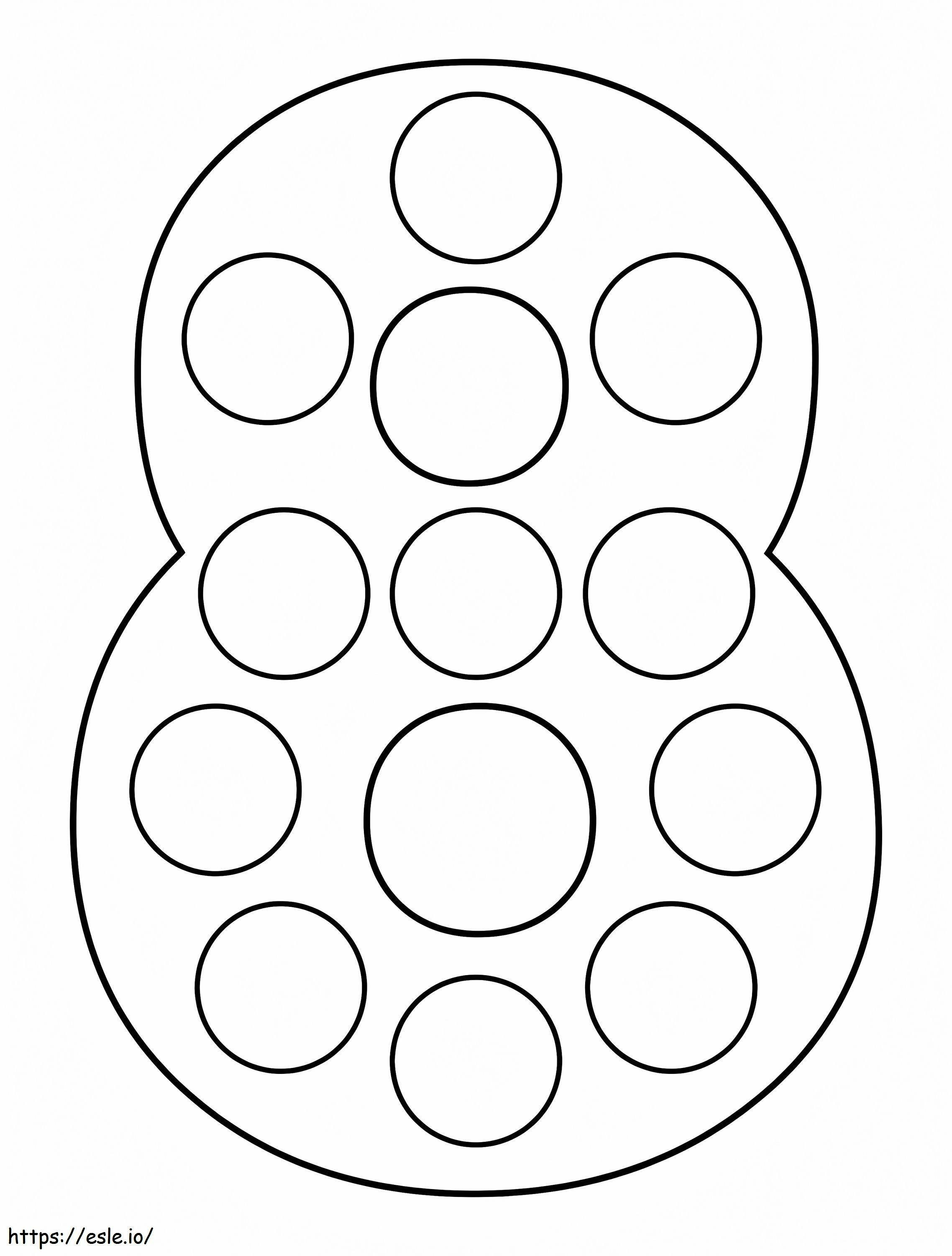 Number 8 Dot Marker coloring page