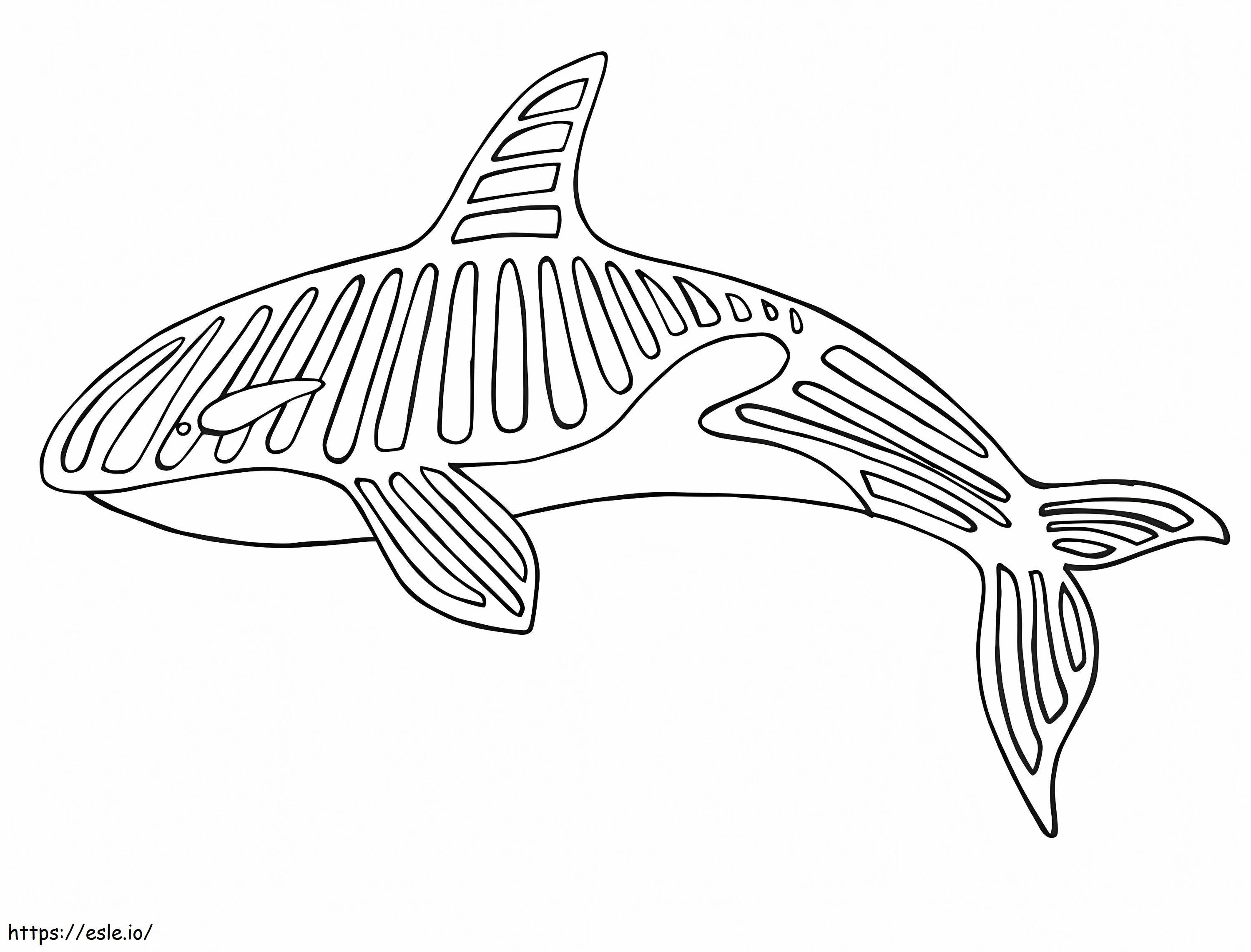 Baleia Alebrijes para colorir
