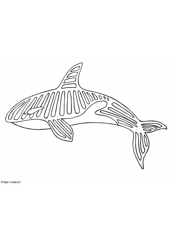 Alebrije de balenă de colorat