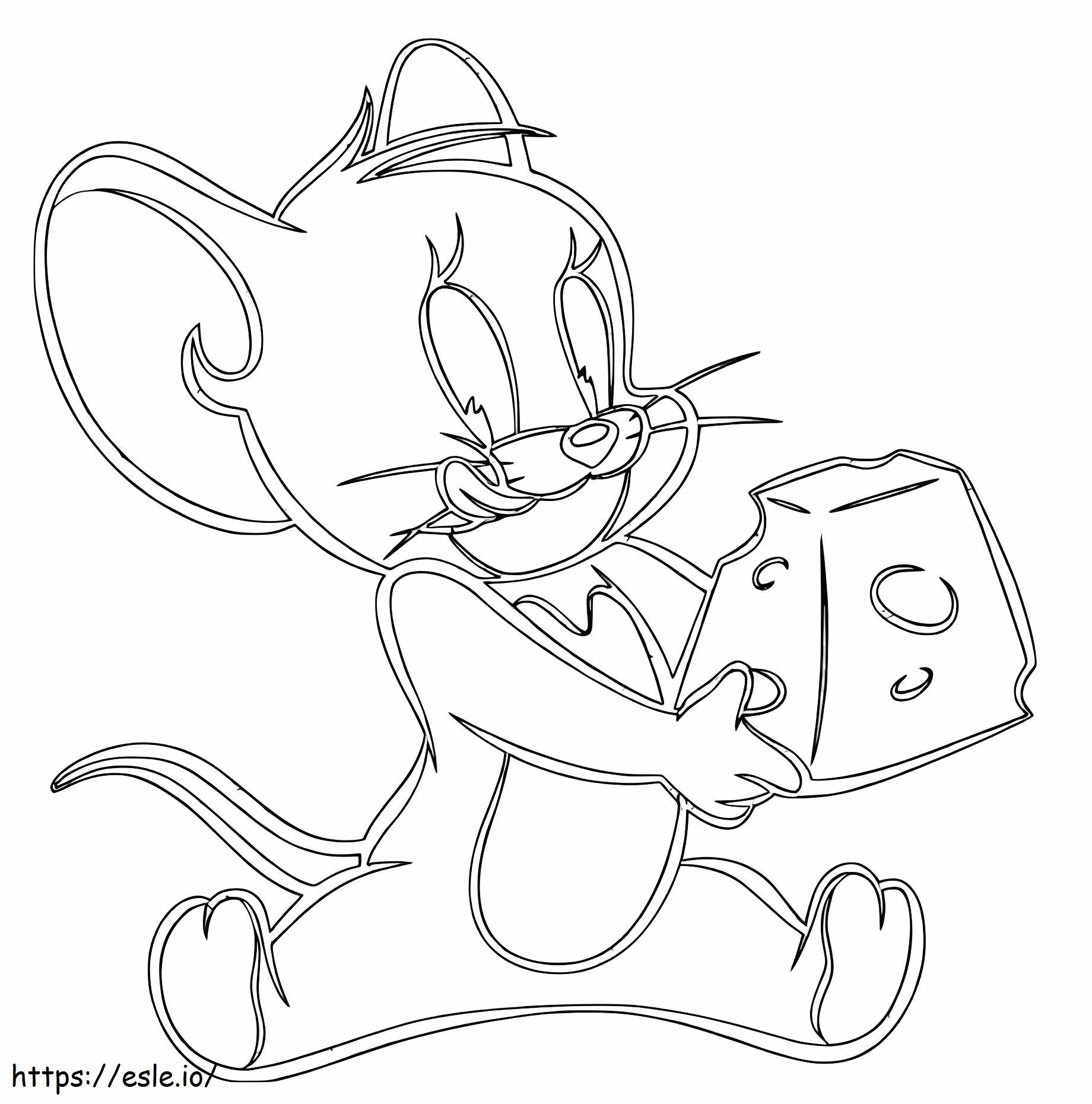 1532399681 Jerry With Cheese A4 coloring page