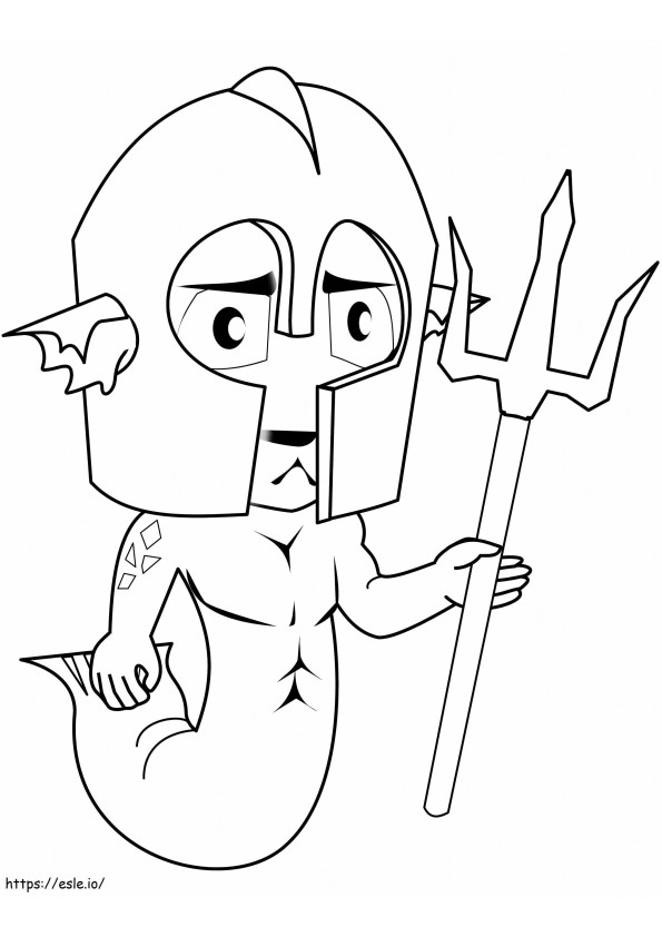 1577326912 Merman With Poseidons Trident coloring page