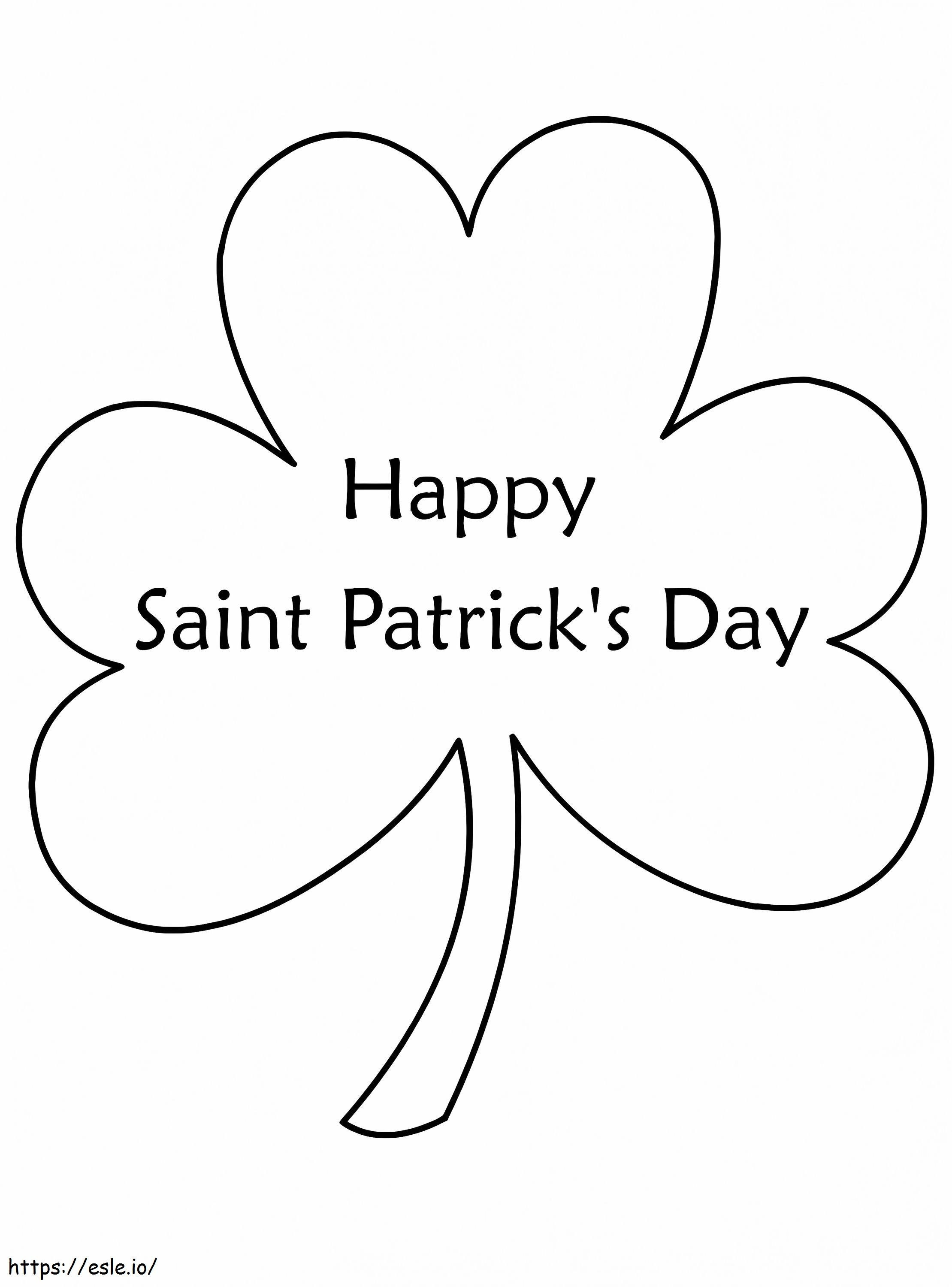 Printable St. Patricks Day Shamrock coloring page