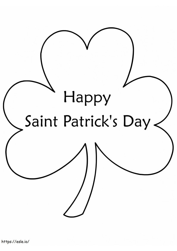 Printable St. Patricks Day Shamrock coloring page