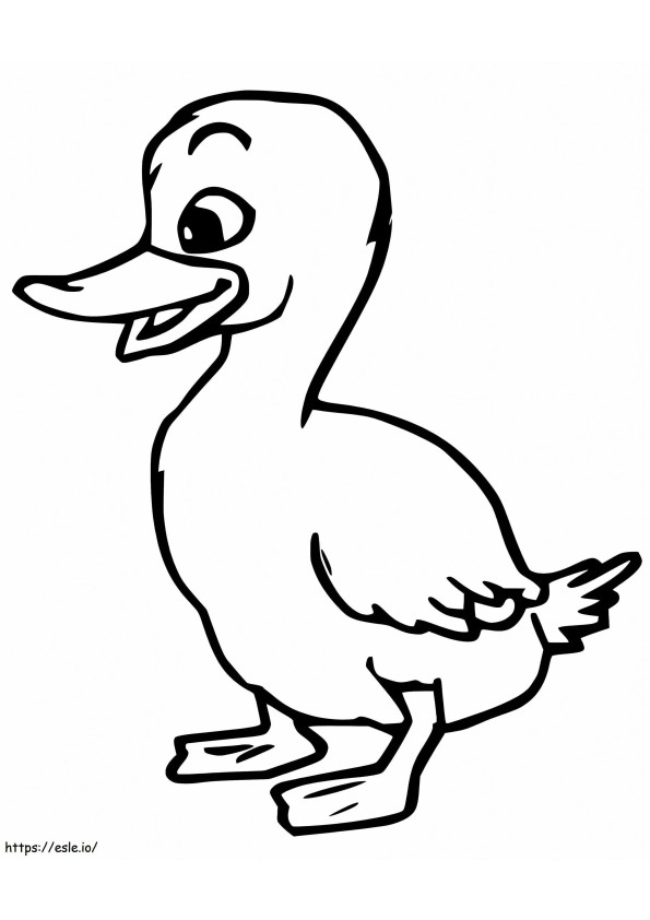 Duckling Is Smiling coloring page