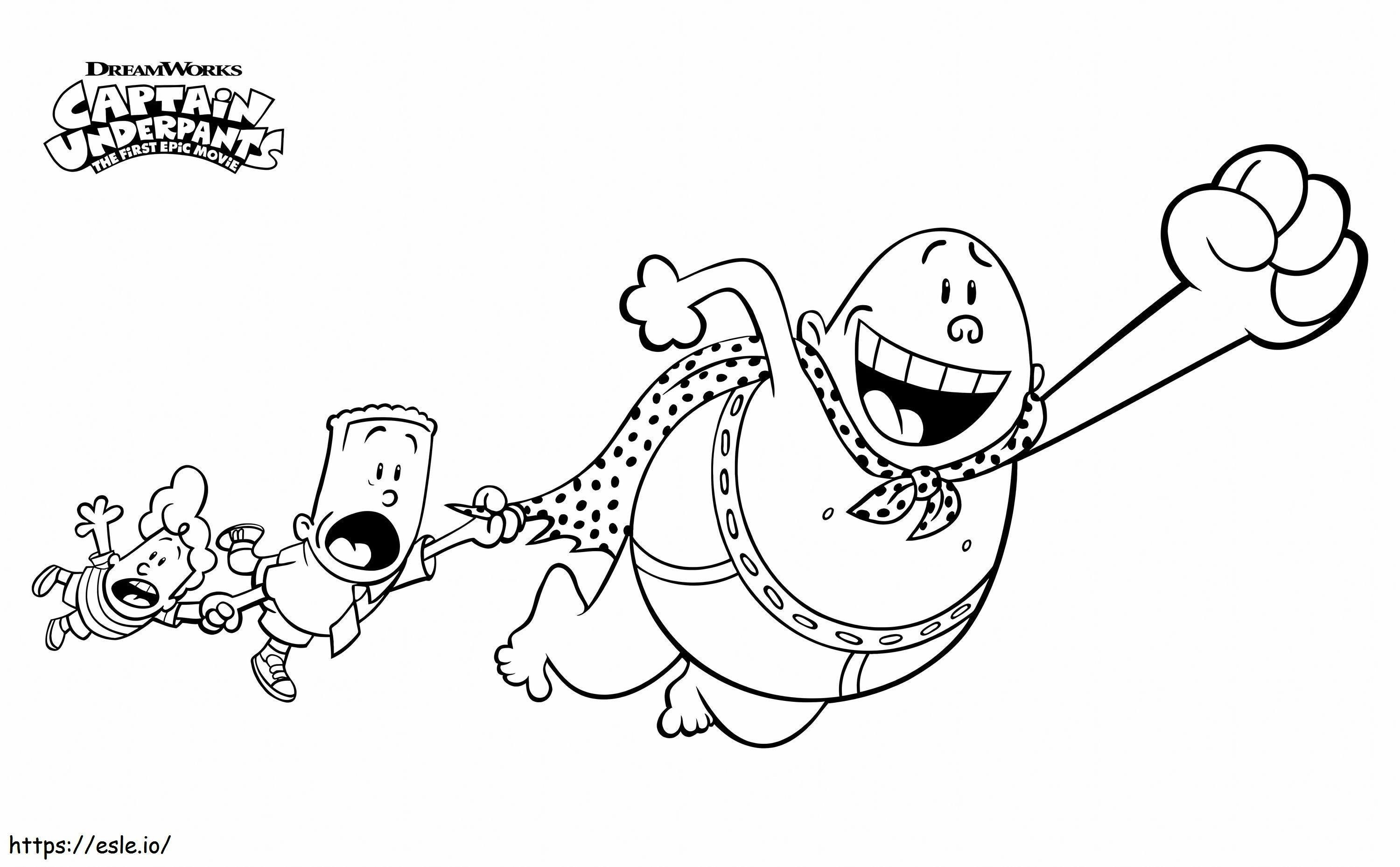 Captain Underpants Flying coloring page