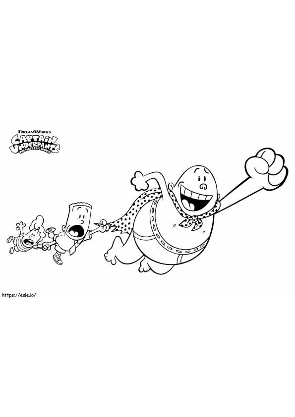 Captain Underpants Flying coloring page