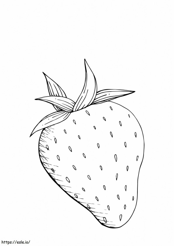 Hand Draw Strawberry coloring page