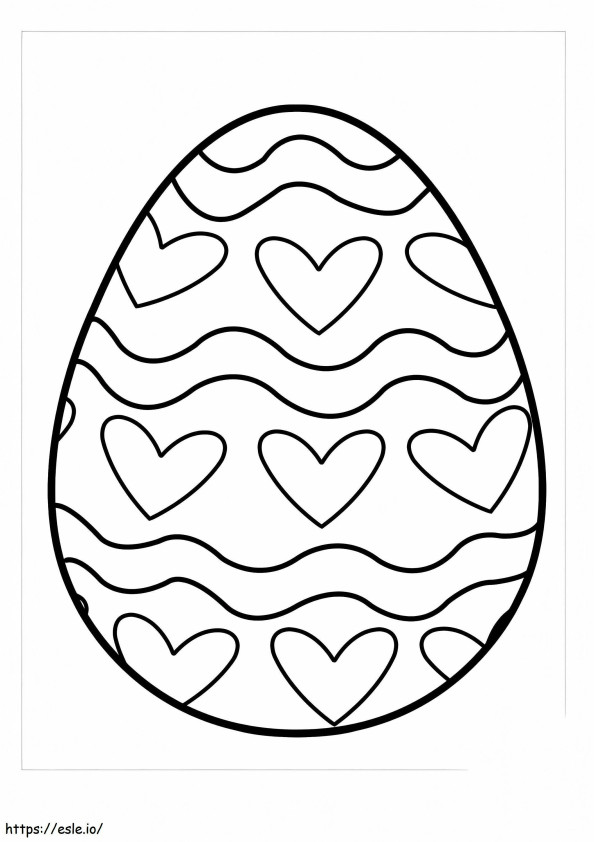 Cute Easter Egg coloring page