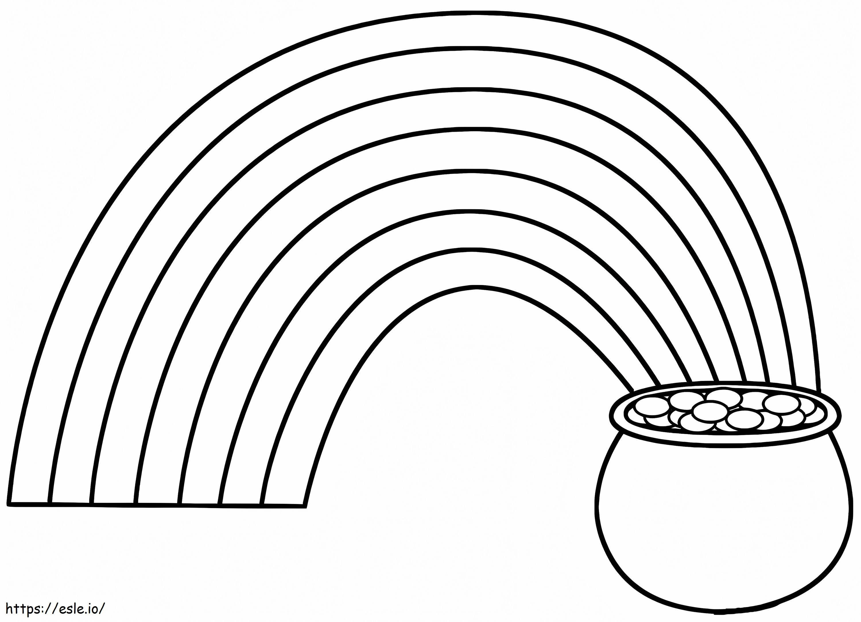Rainbow Pot Of Gold 2 coloring page