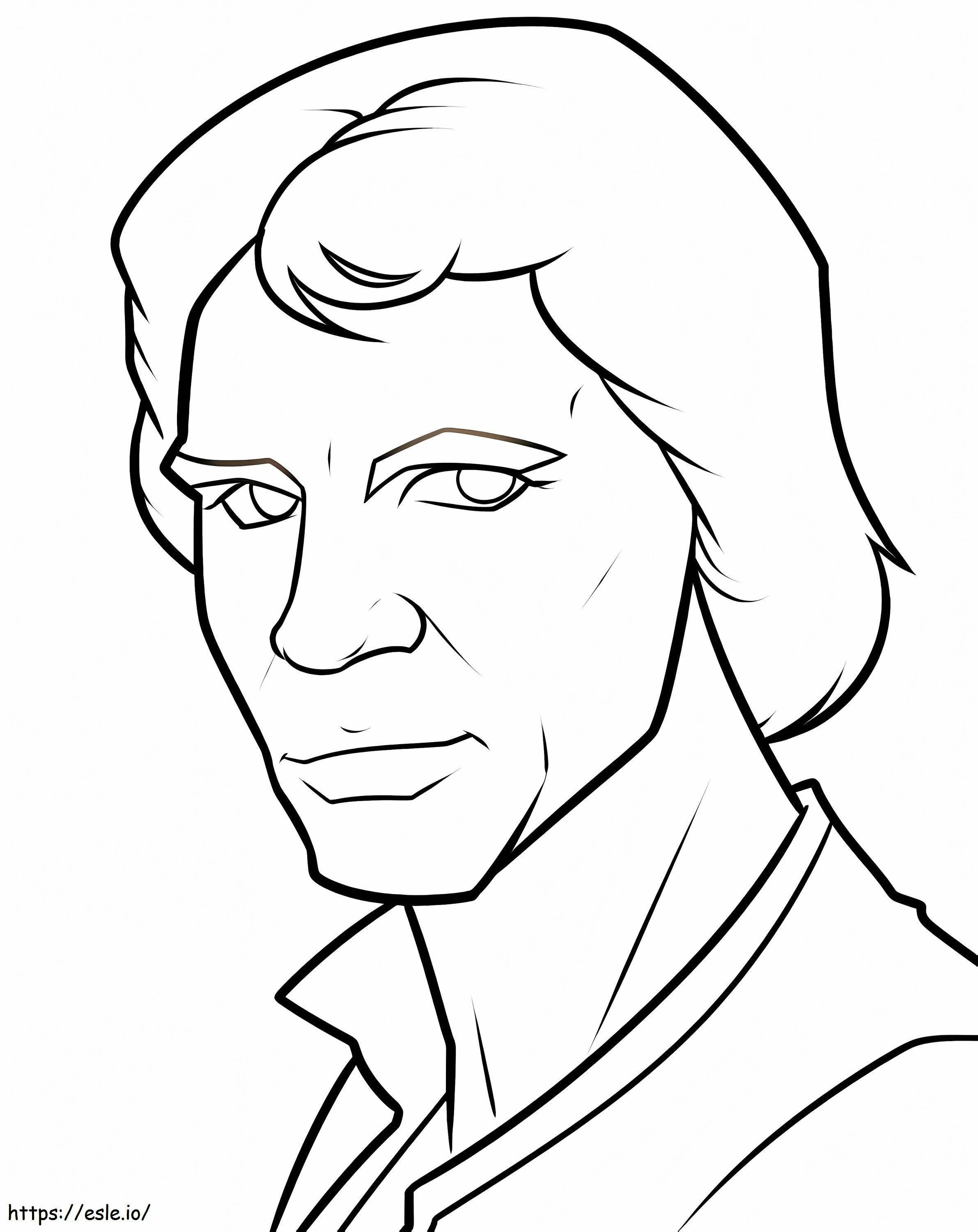 Han Solo'S Face coloring page