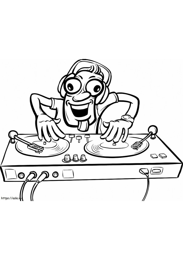 Funny Dj coloring page