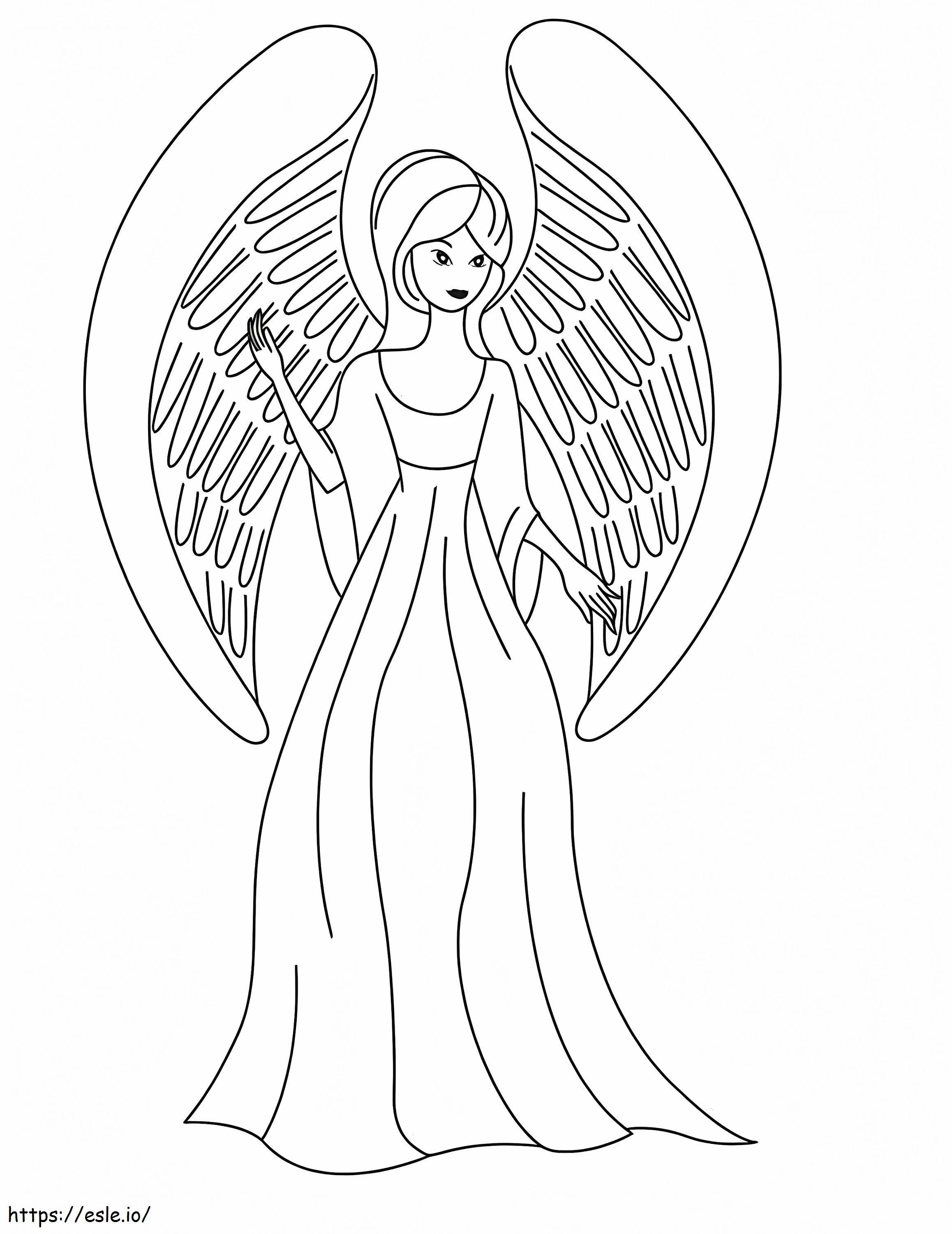 Lindo anjo 1 para colorir