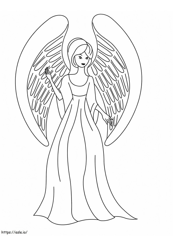 Kaunis enkeli 1 värityskuva