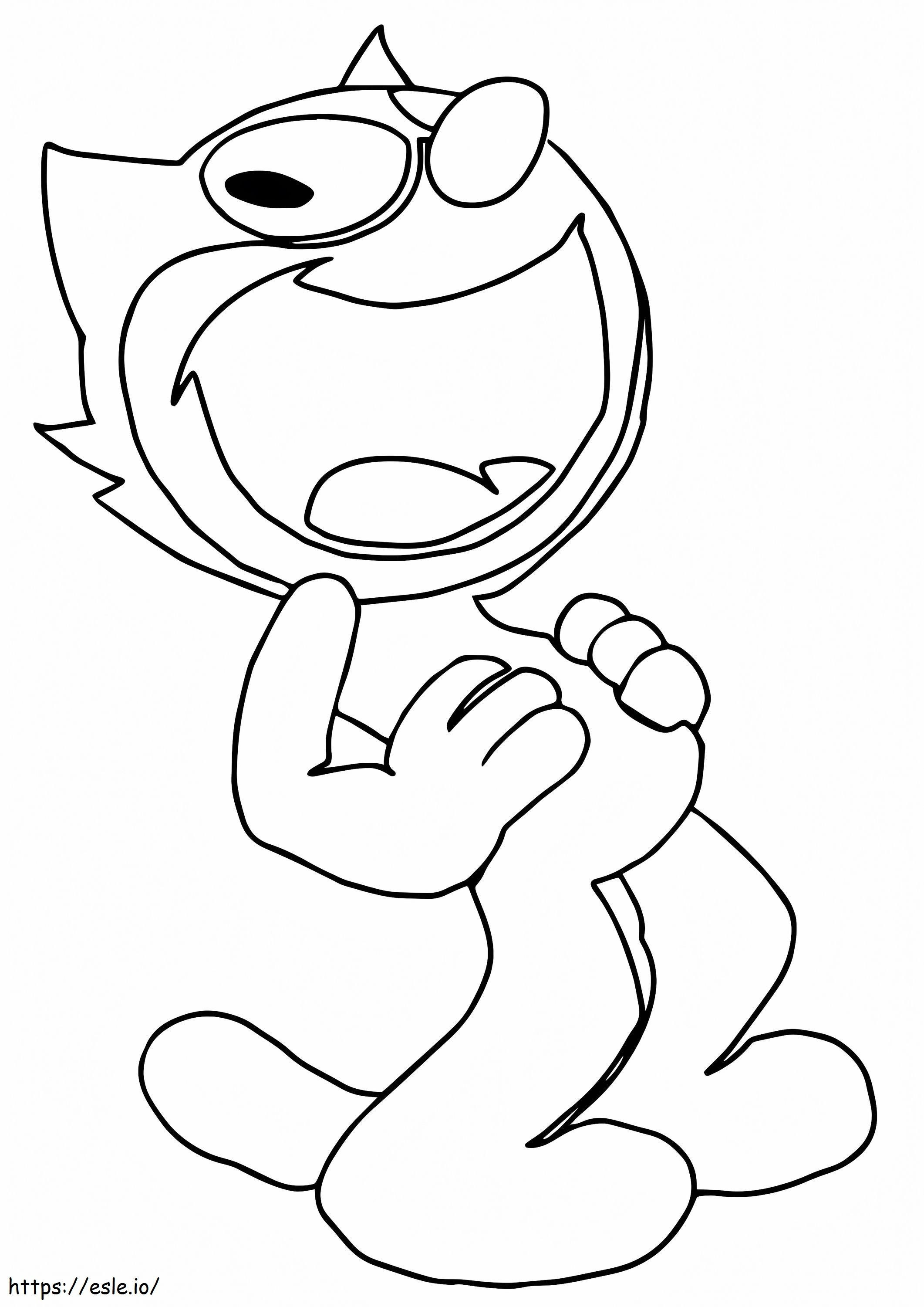 Felix The Cat Laughing coloring page