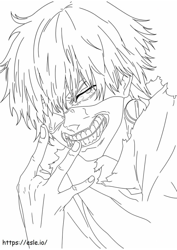 1528248897 And Kaneki From Tokyo Ghoul Mangaa4 coloring page