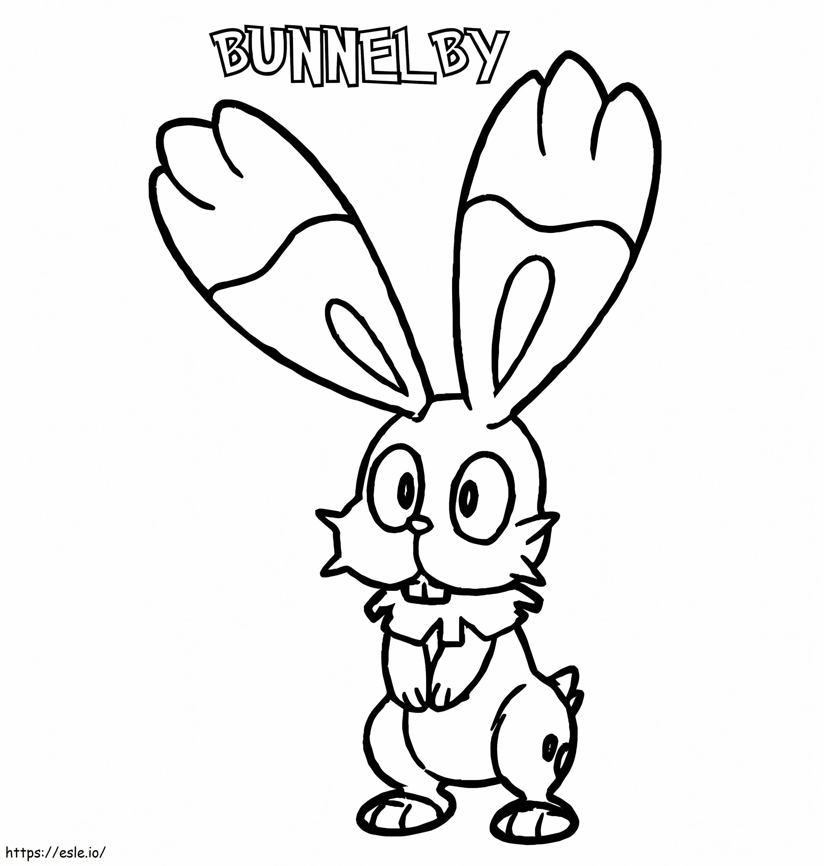 Bunnelby Pokemon coloring page