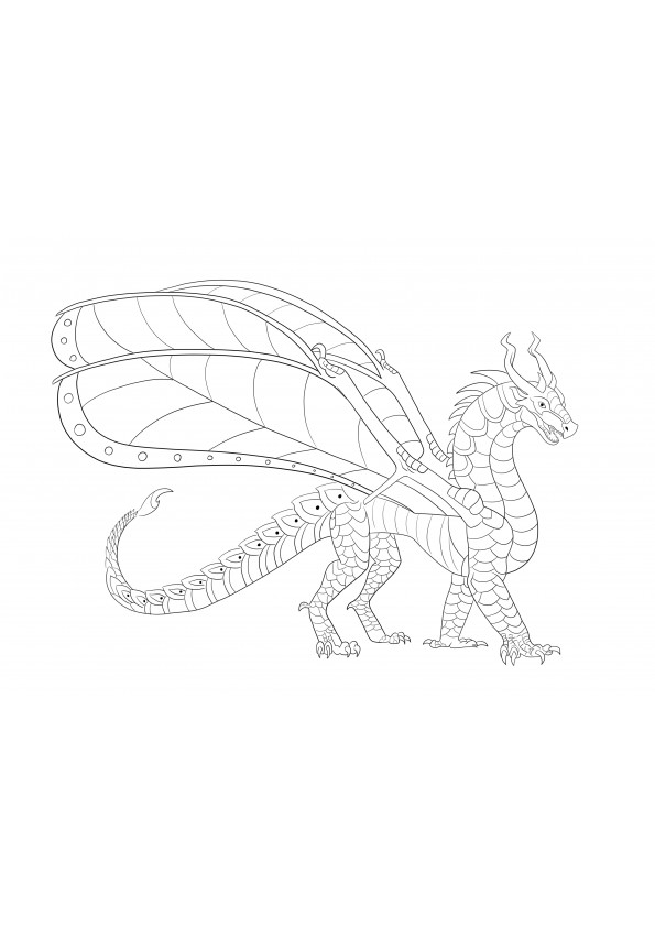 Hawkwing dragon free download or print for coloring