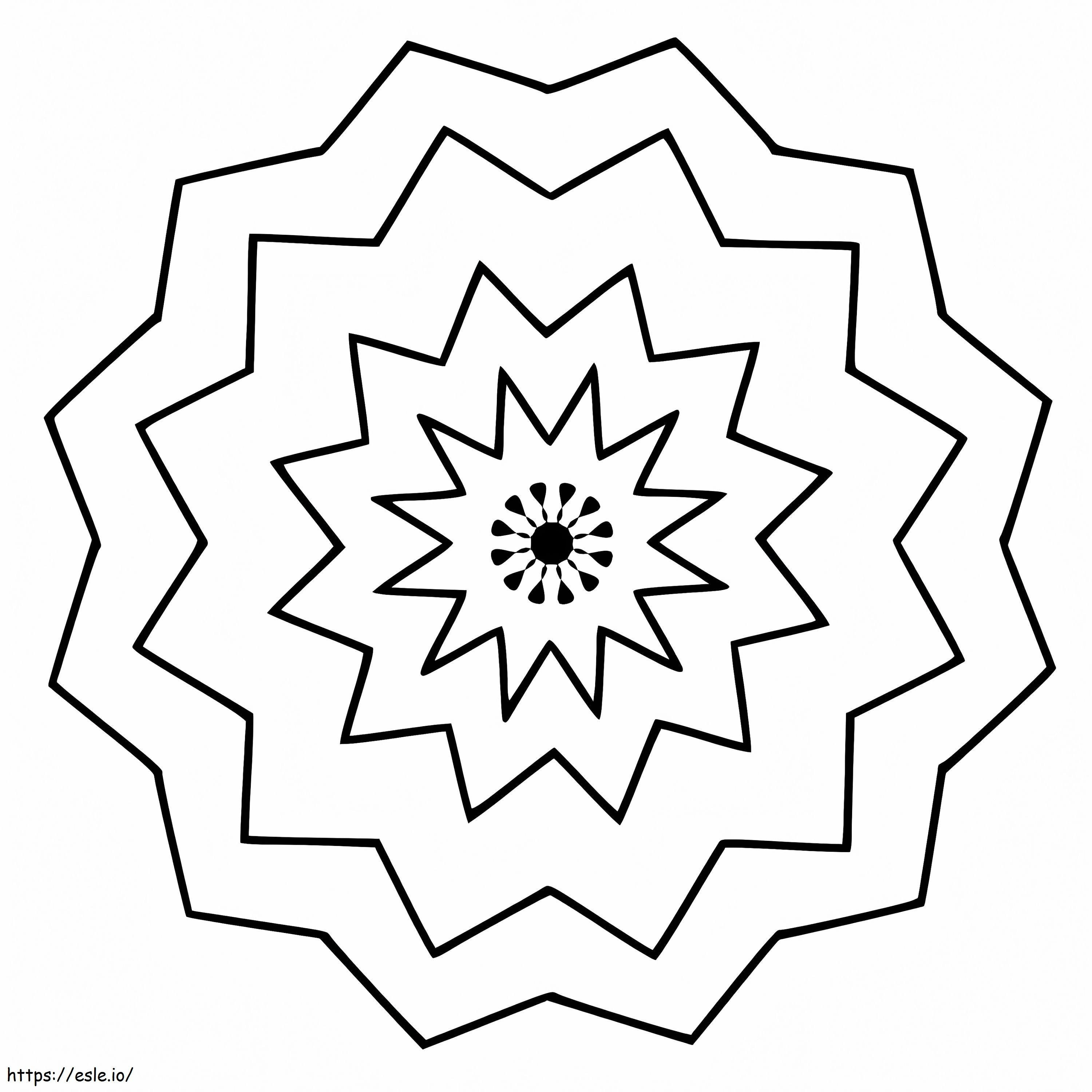 Kostenloses Blumen-Mandala ausmalbilder