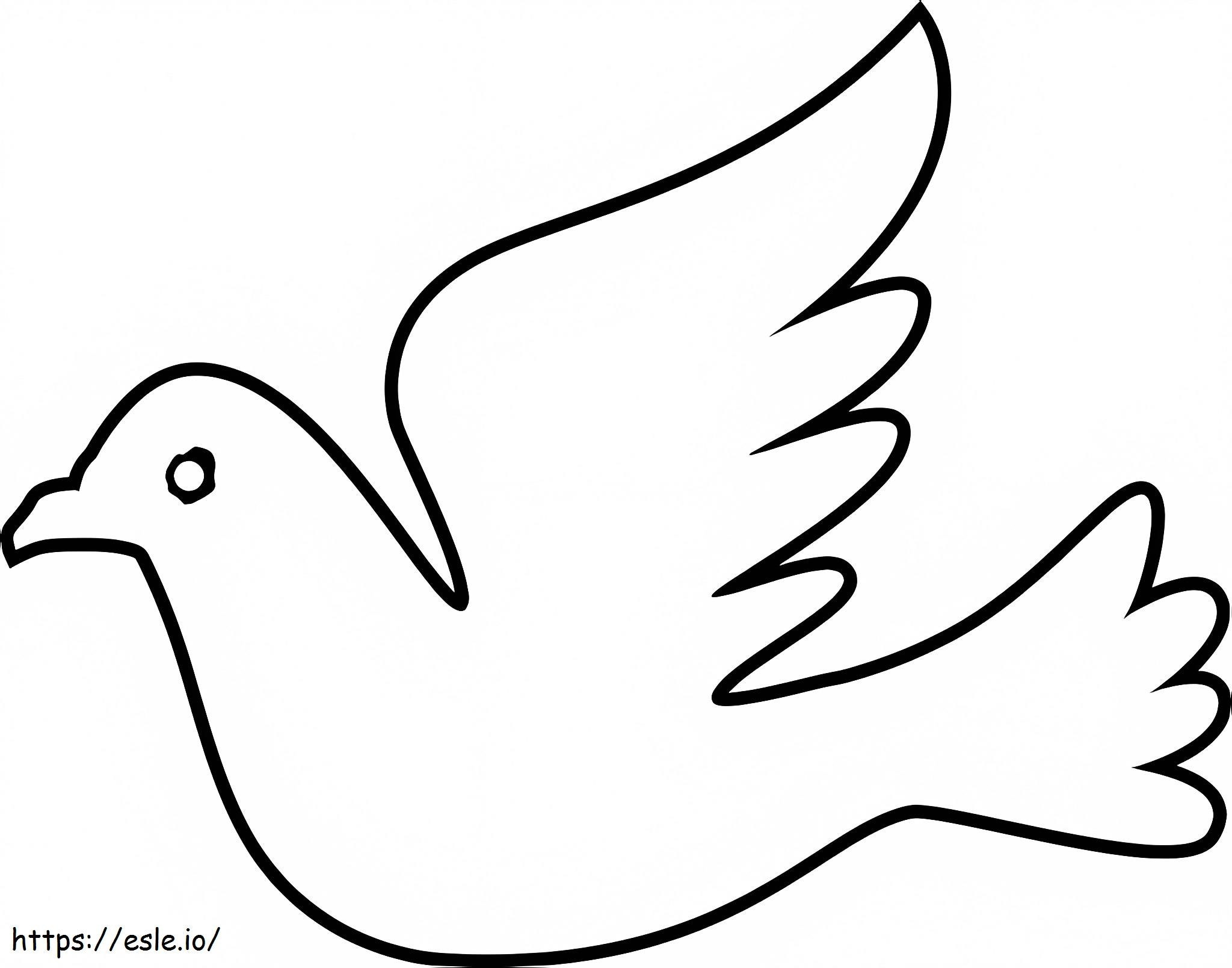 Simple Pigeon coloring page