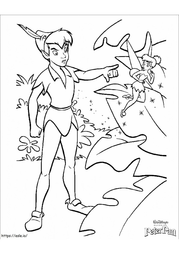 Coloriage Peter Pan est bouleversé à imprimer dessin