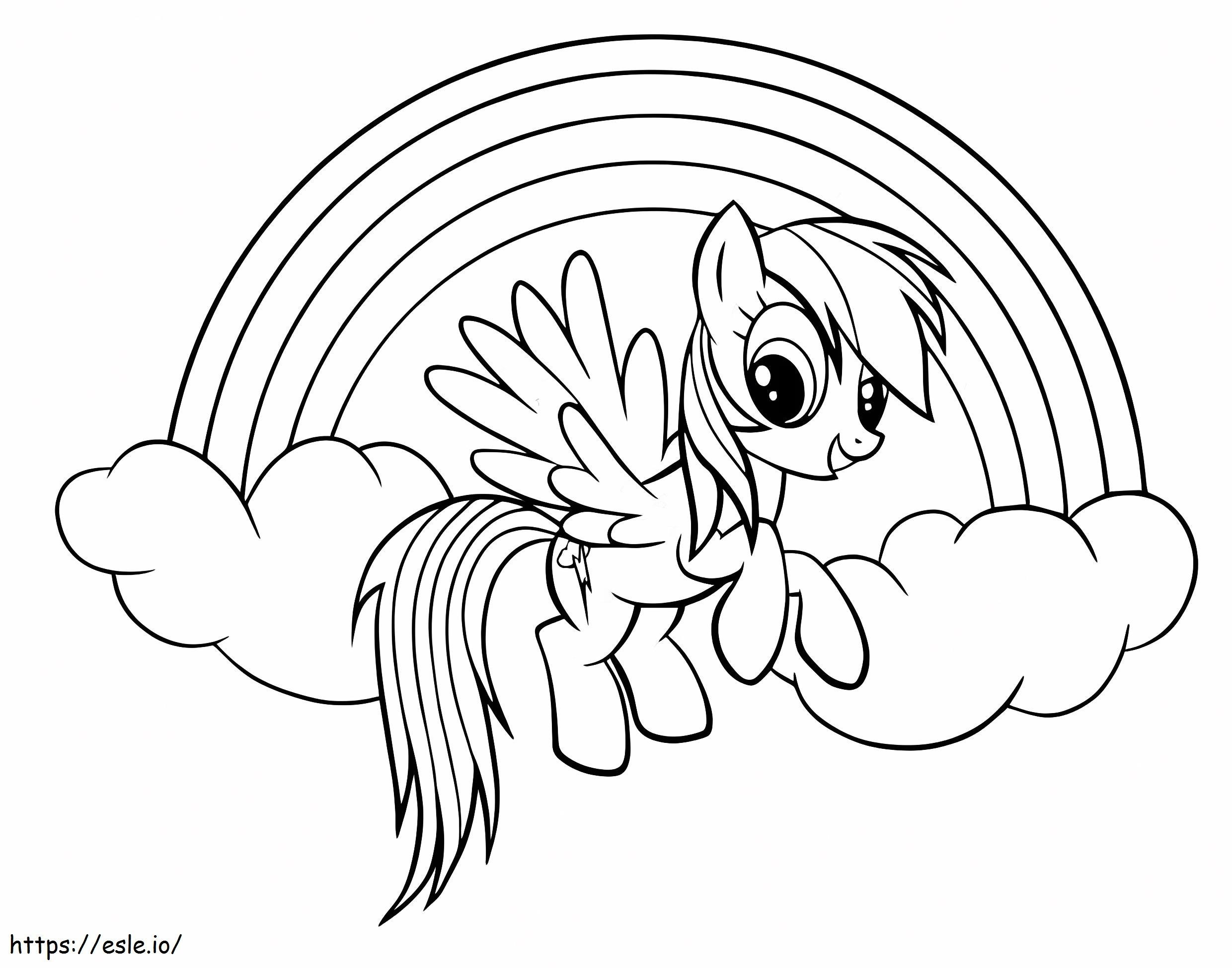Rainbow Dash And Rainbow coloring page