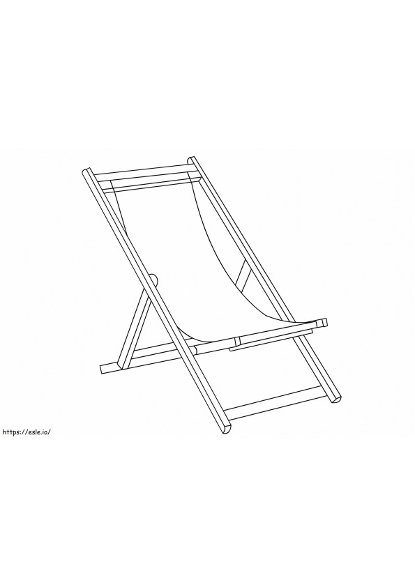 Krzesło plażowe do bezpłatnego wydruku kolorowanka