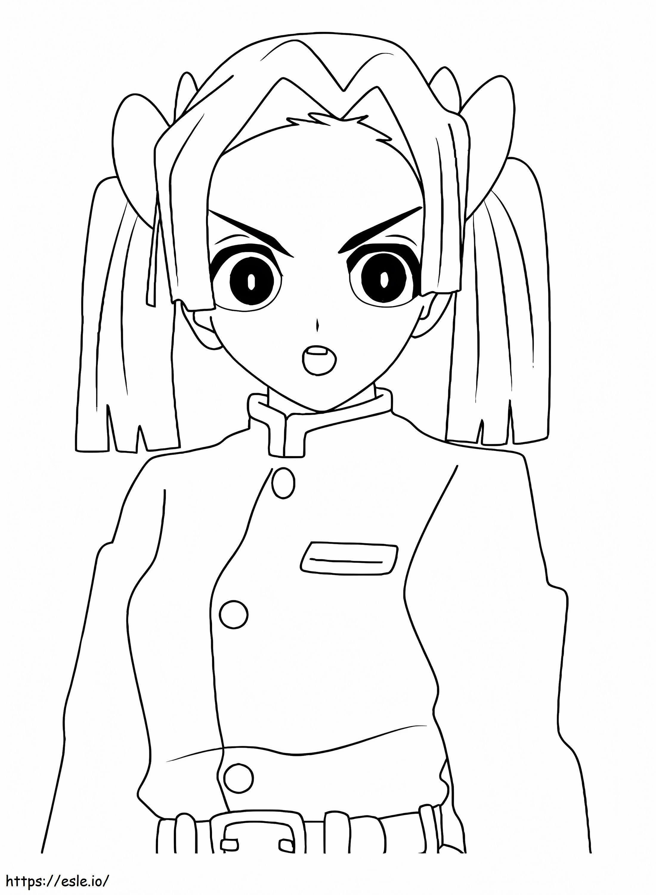 Aoi Kanzaki From Demon Slayer coloring page
