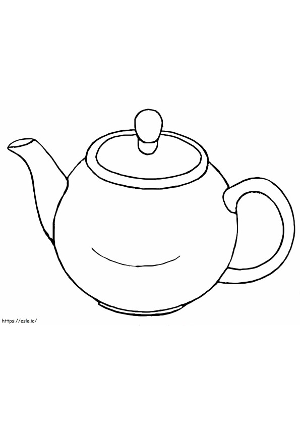 Free Teapot To Color coloring page