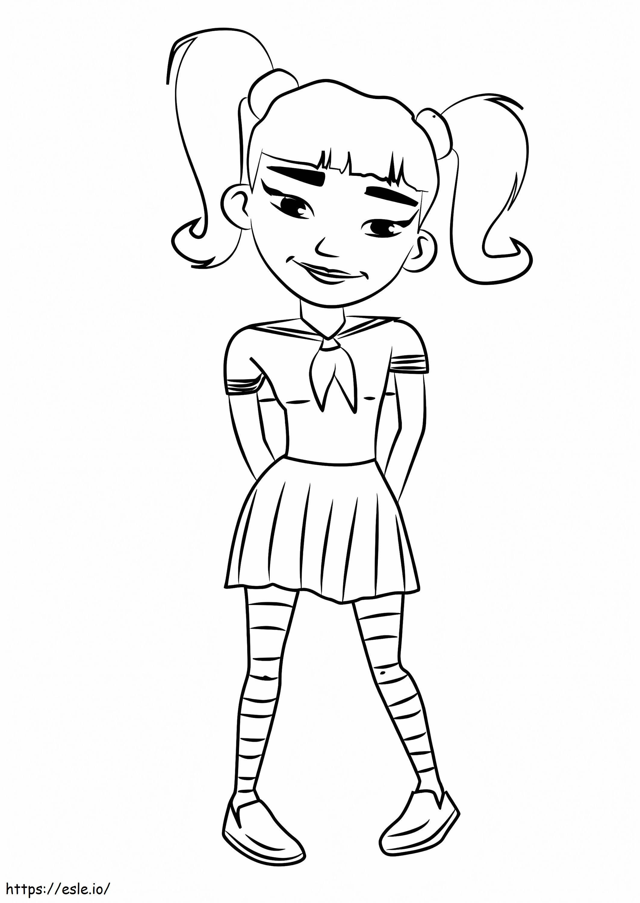 Harumi From Subway Surfers coloring page