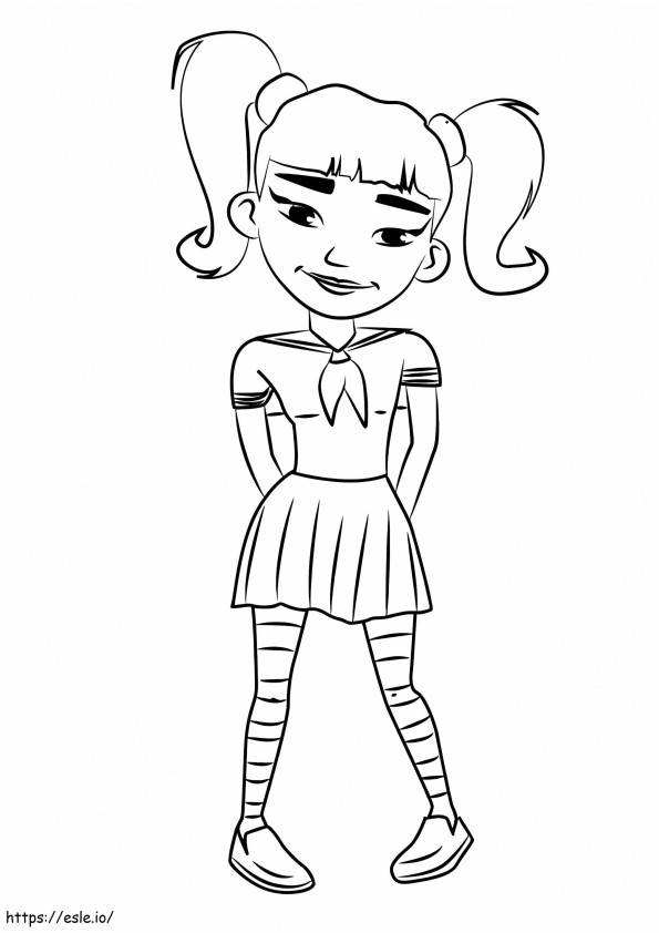 Harumi From Subway Surfers coloring page