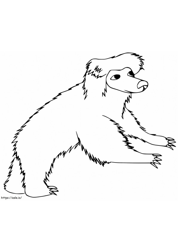 Coloriage Un ours paresseux à imprimer dessin