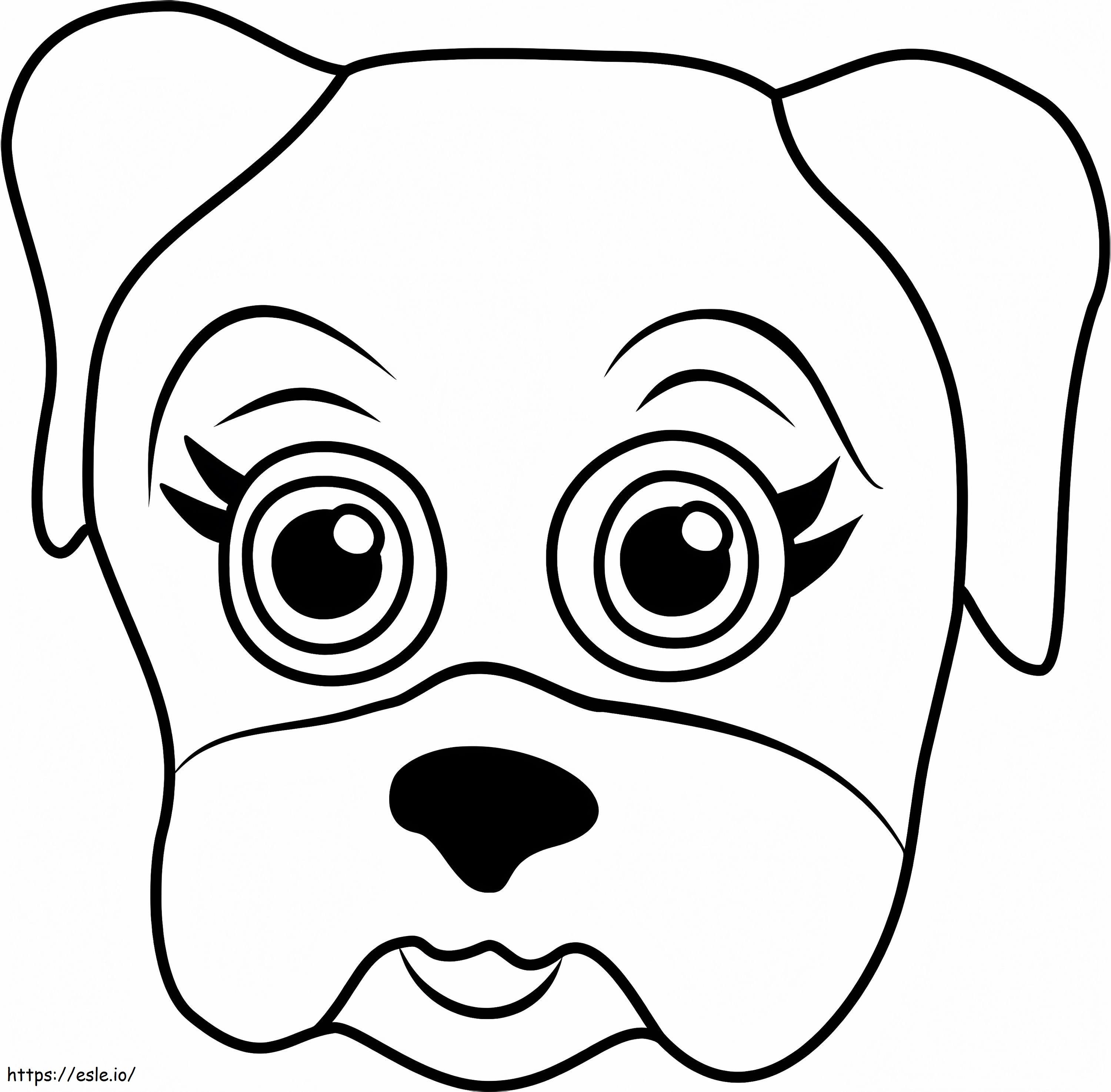 Pug Puppy Face Pet Parade coloring page