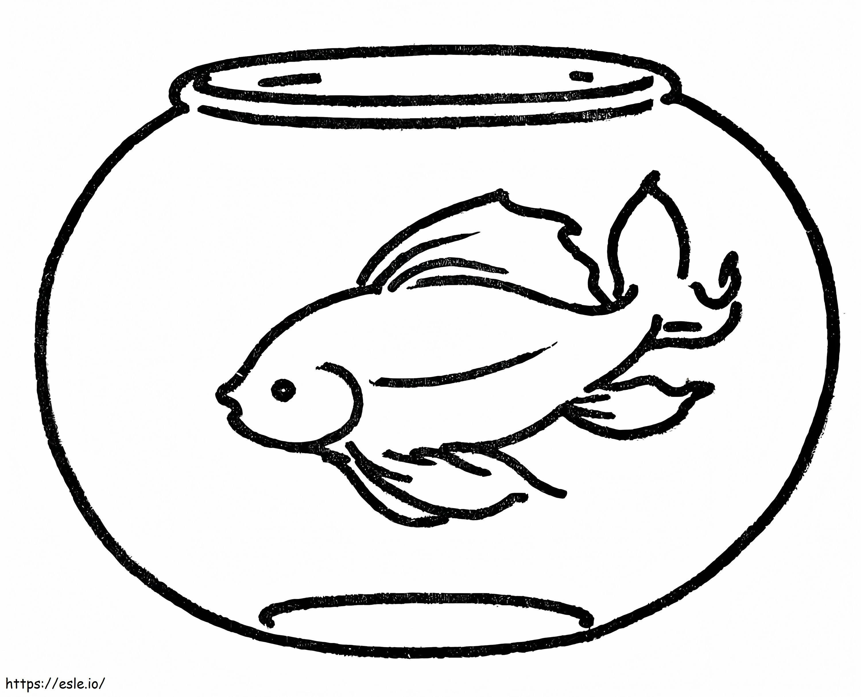 Łatwa miska na ryby kolorowanka