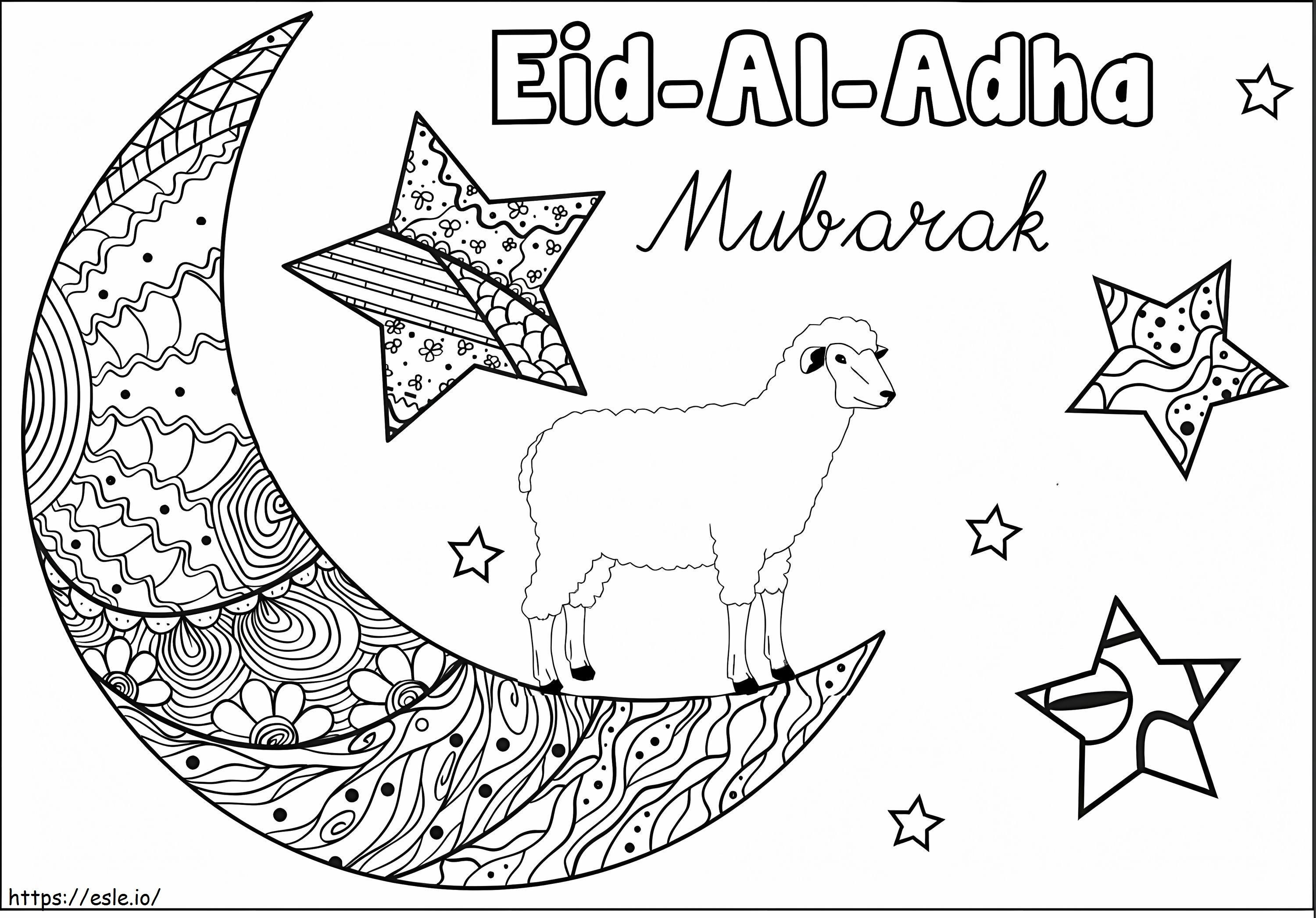 Eid Al-Adha Mubarak 8 para colorir