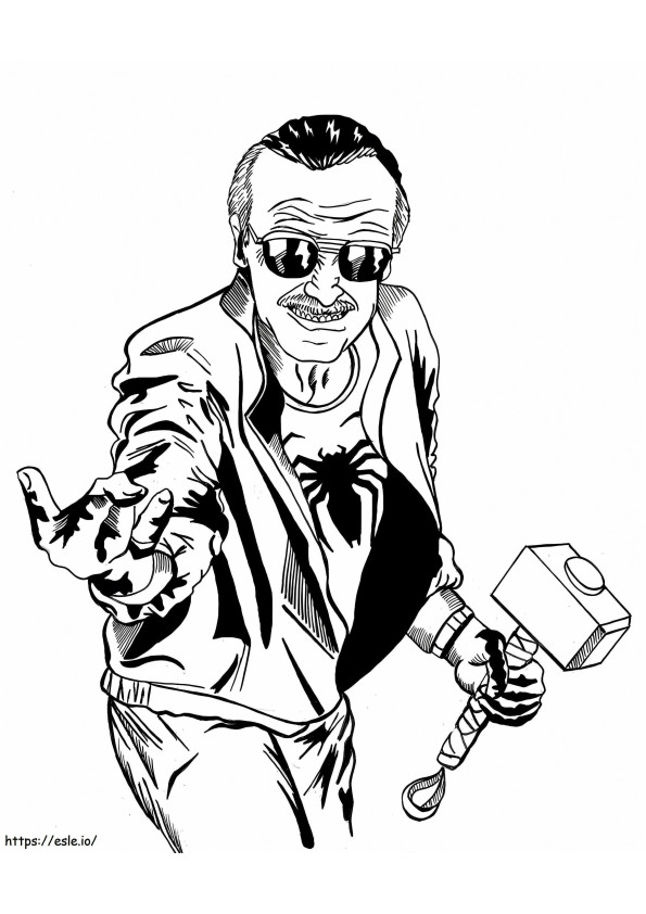 Awesome Stan Lee coloring page