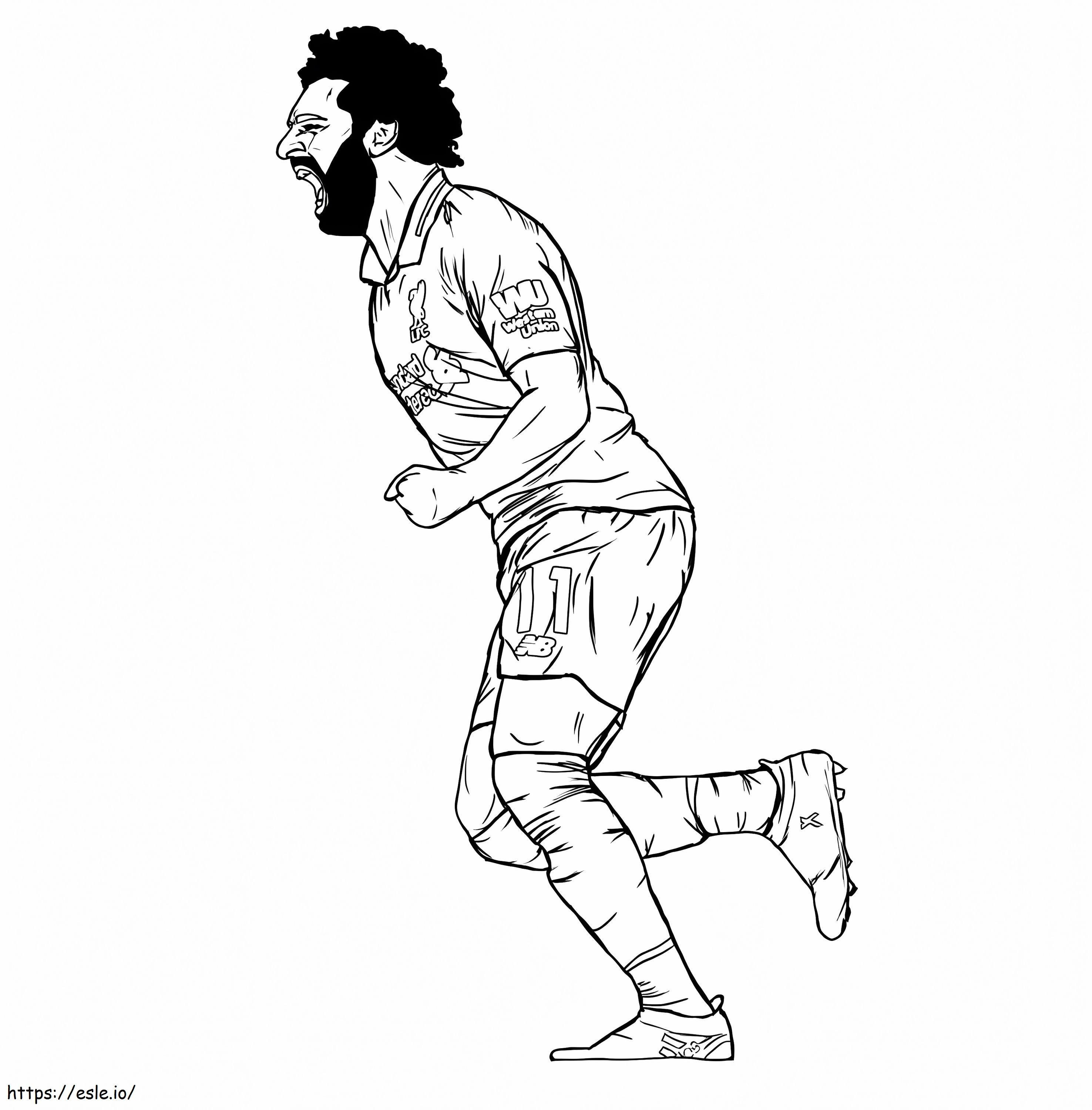 Coloriage Mohamed Salah 7 à imprimer dessin