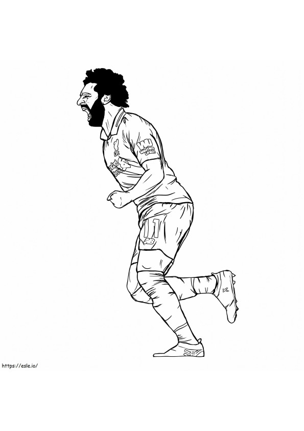 Mohammed Salah 7 kleurplaat