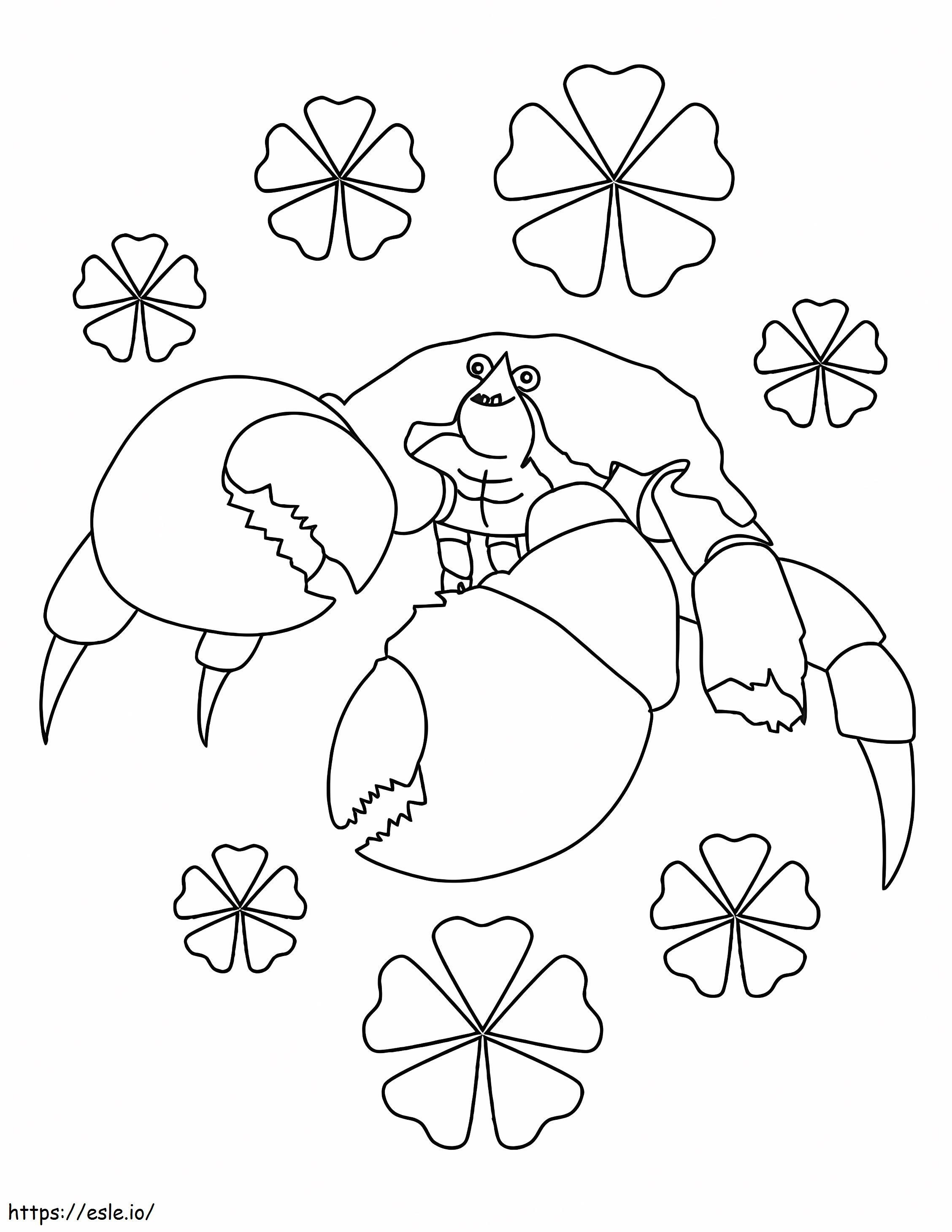 Tamatoa und Kleeblatt ausmalbilder