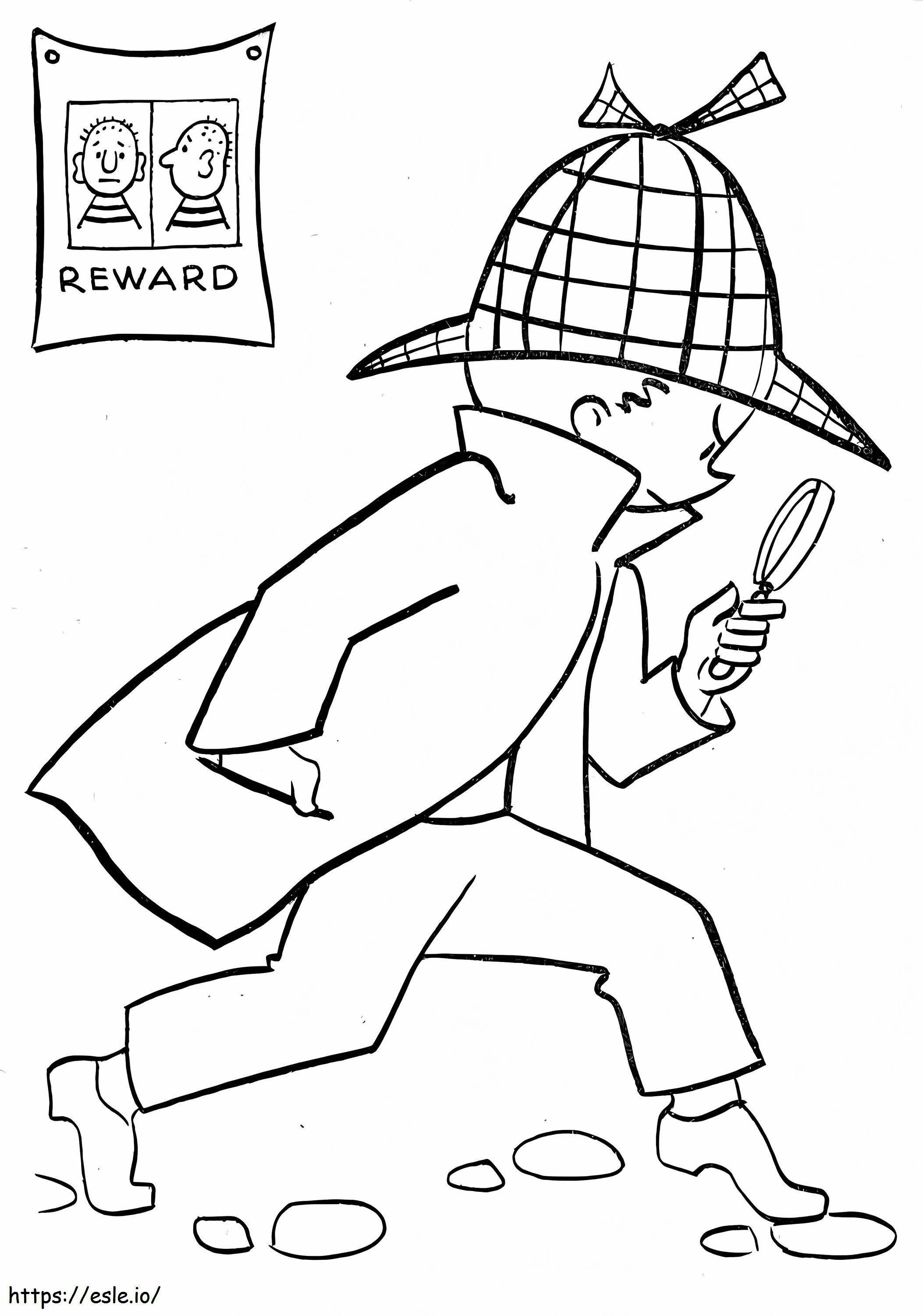 Detective 5 coloring page