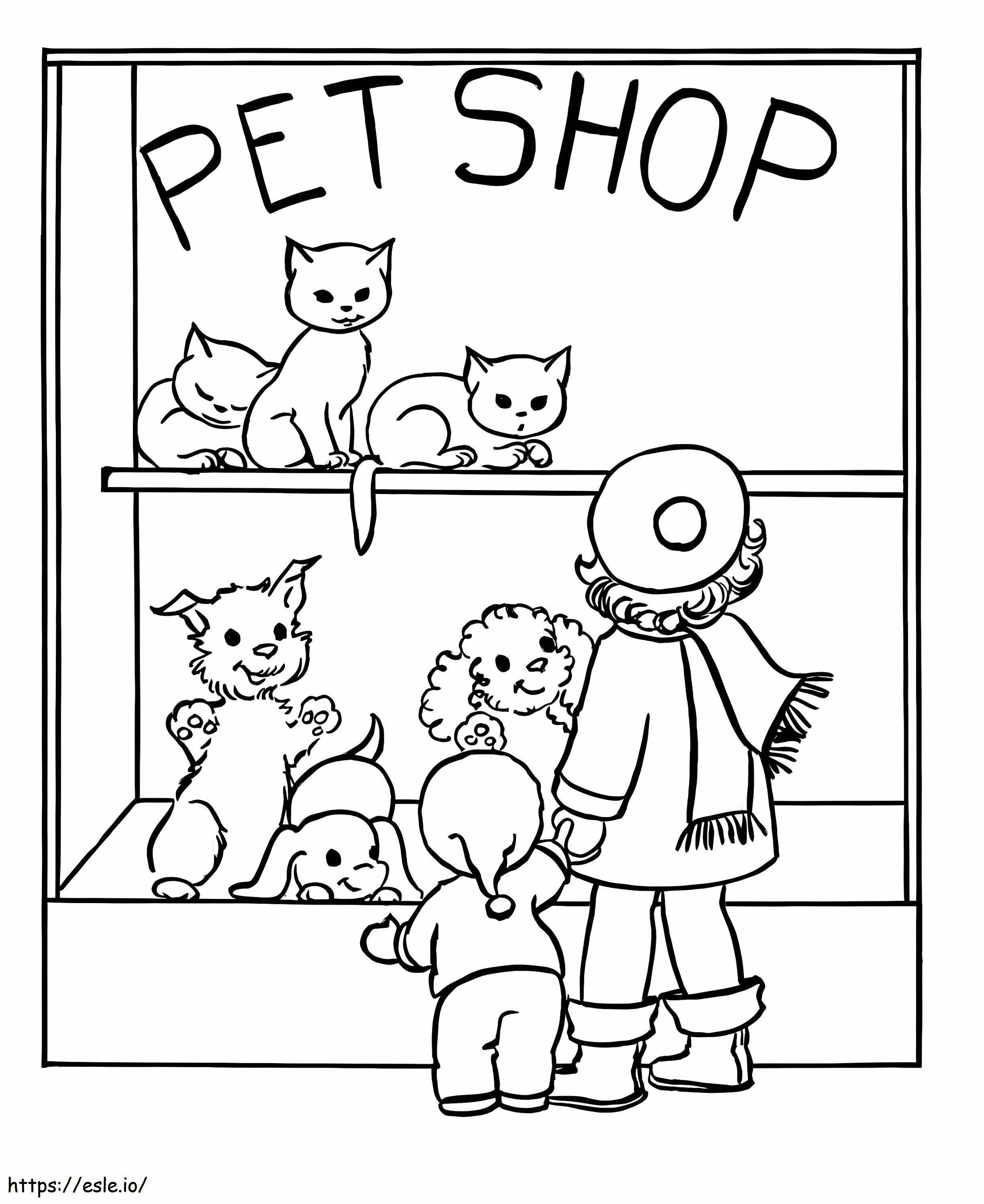 The Pet Shop színezés kifestő