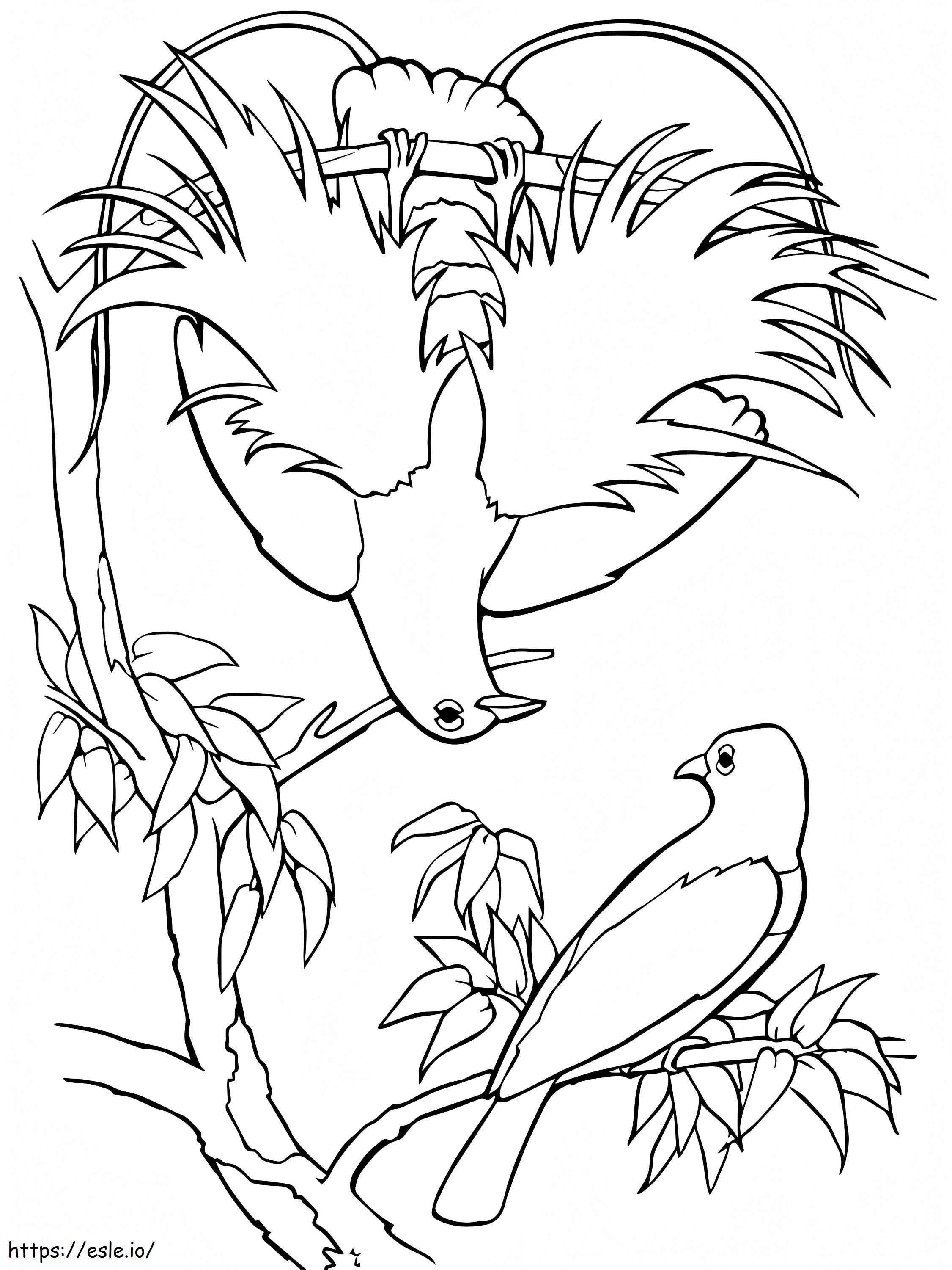 Blue Bird Of Paradise coloring page