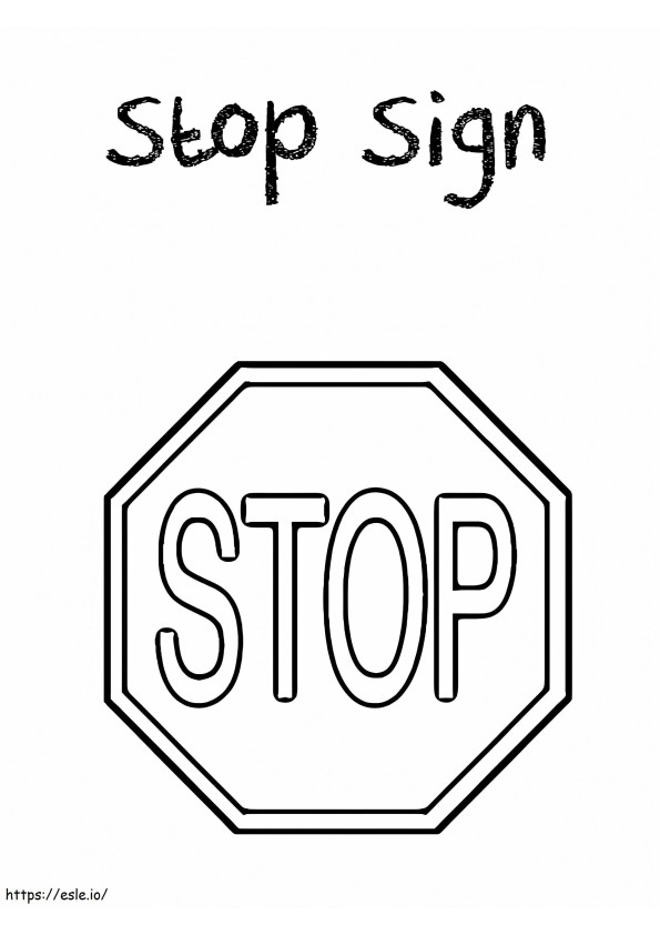 Stop Sign 6 coloring page