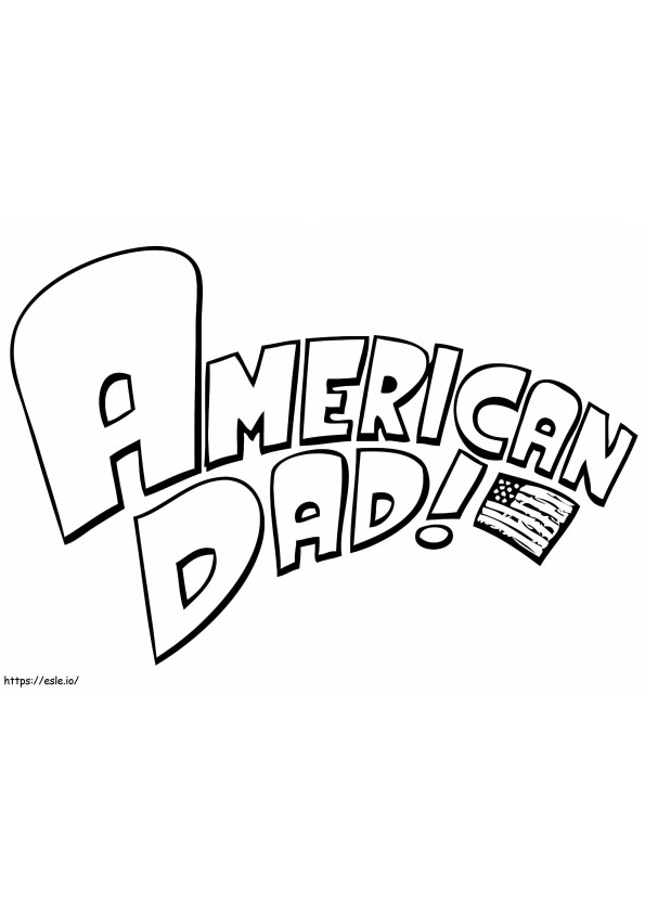 Coloriage Logo du papa américain à imprimer dessin