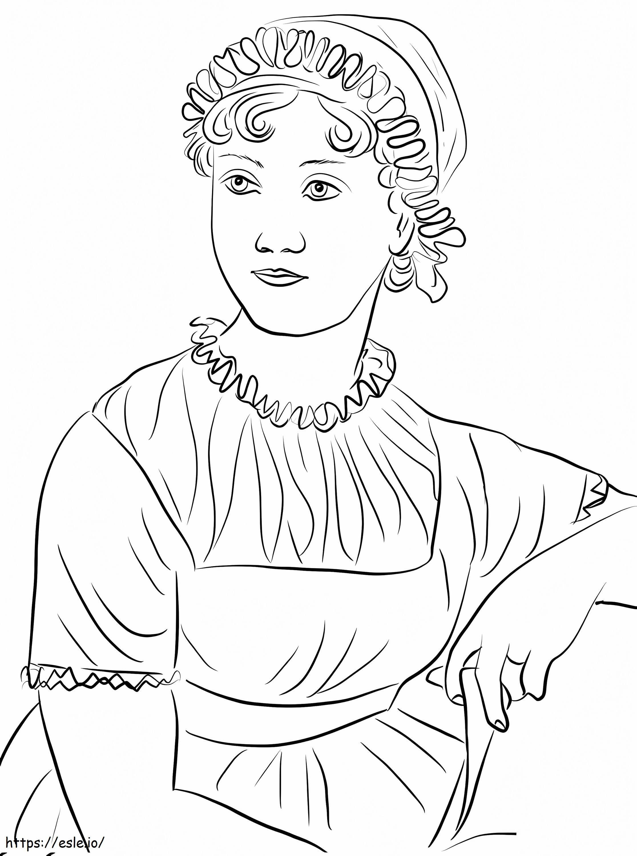 Jane Austen kleurplaat kleurplaat